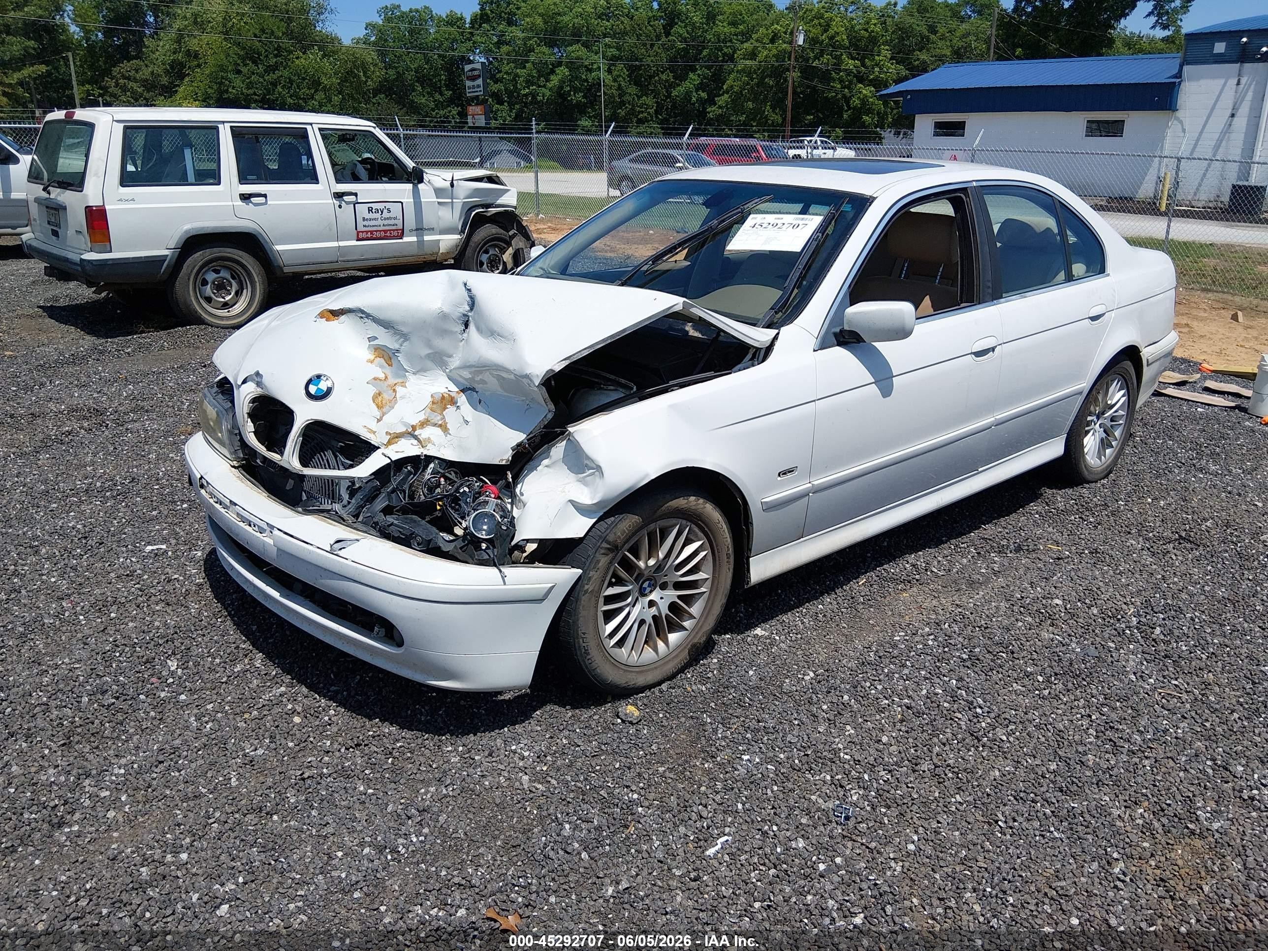 2002 Bmw 530ia White vin: WBADT63462CH89640