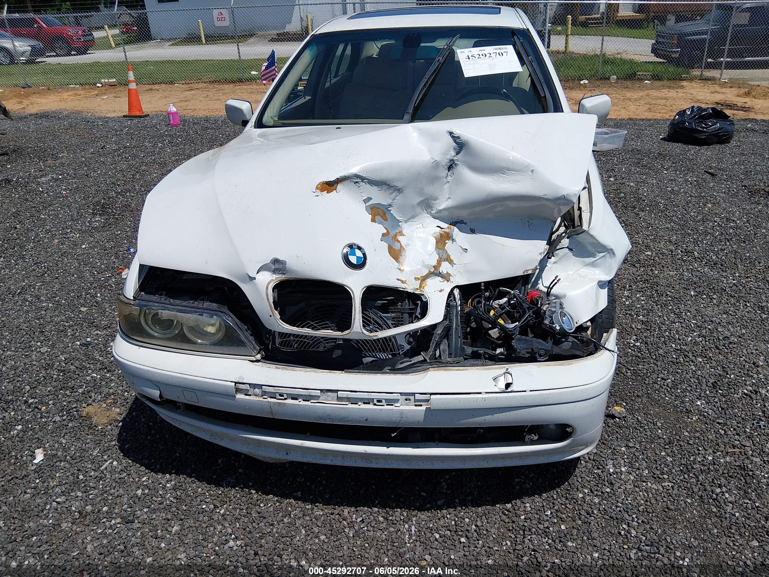 2002 Bmw 530ia White vin: WBADT63462CH89640