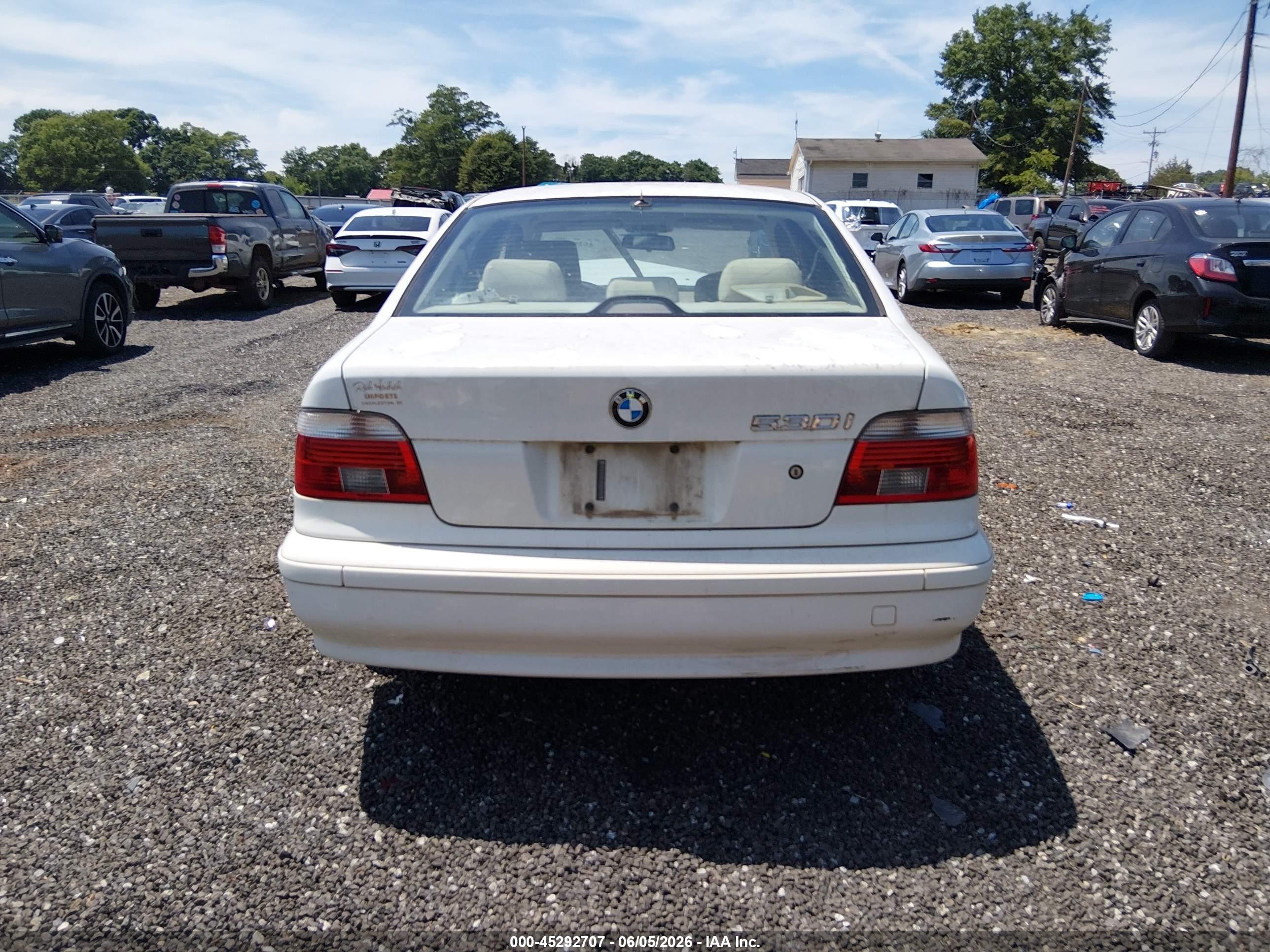 2002 Bmw 530ia White vin: WBADT63462CH89640