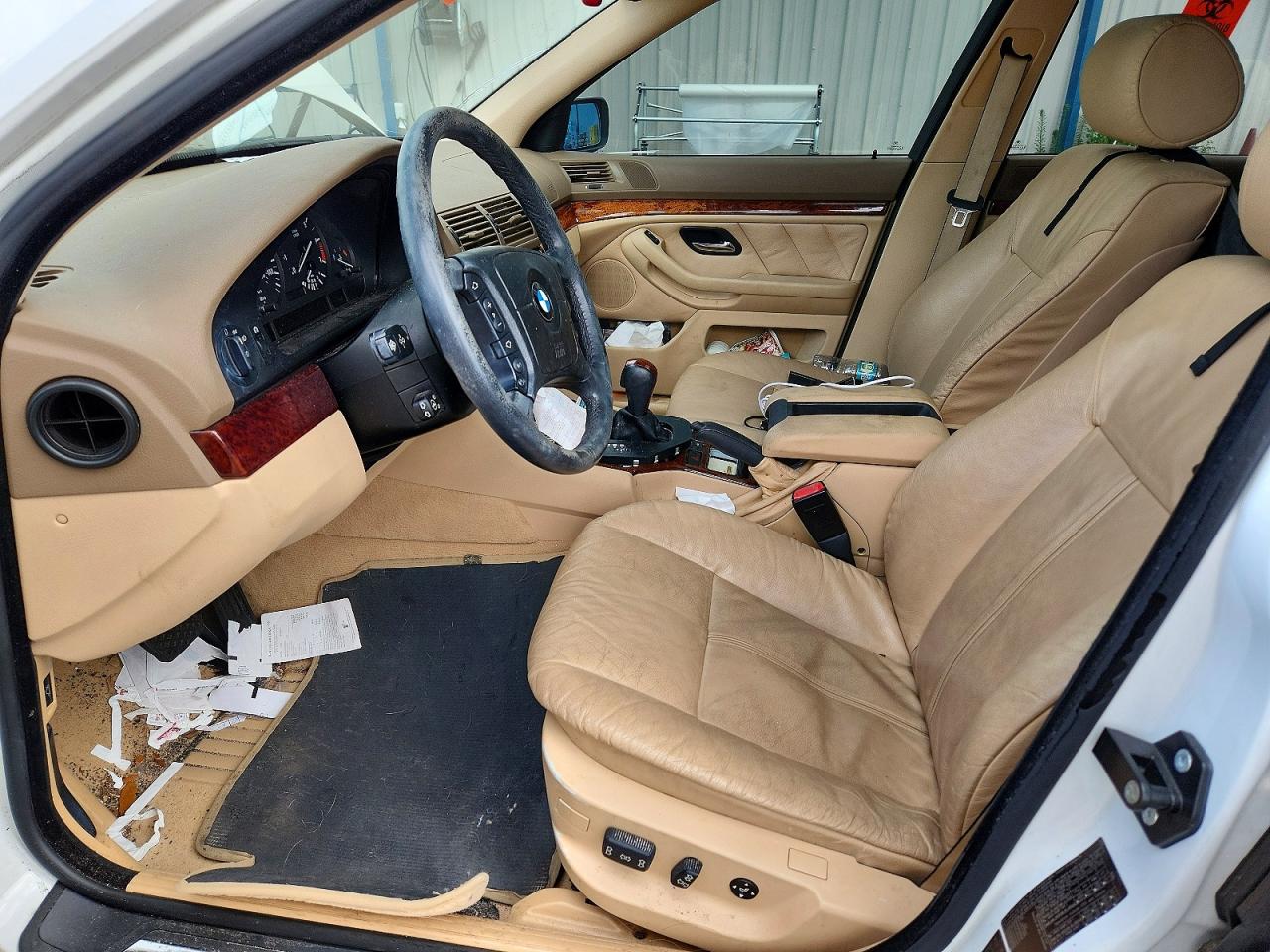 2001 Bmw 530 I Automatic White vin: WBADT63471CF01106