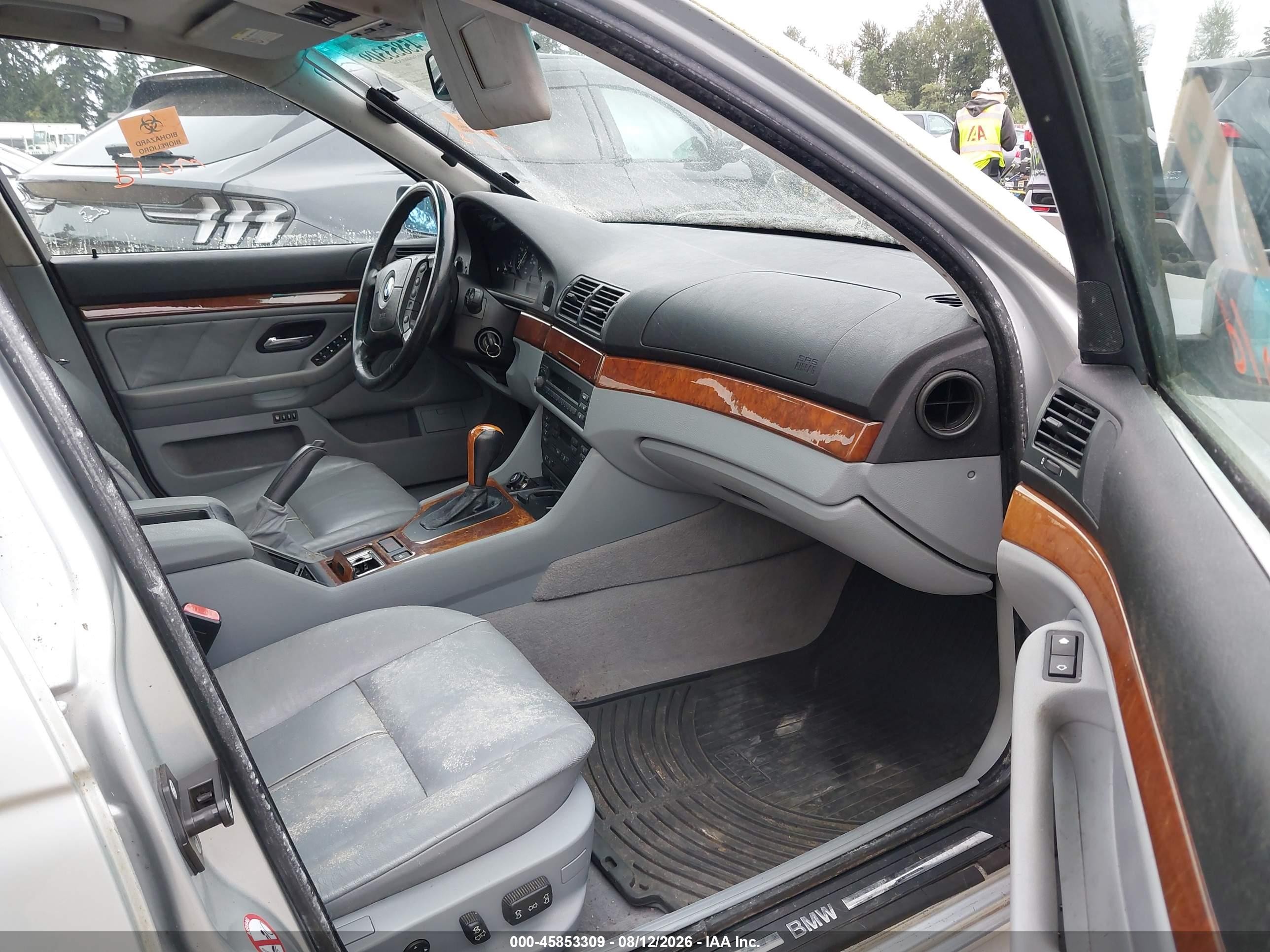 2001 Bmw 530ia   Серебряный vin: WBADT63471CF06144