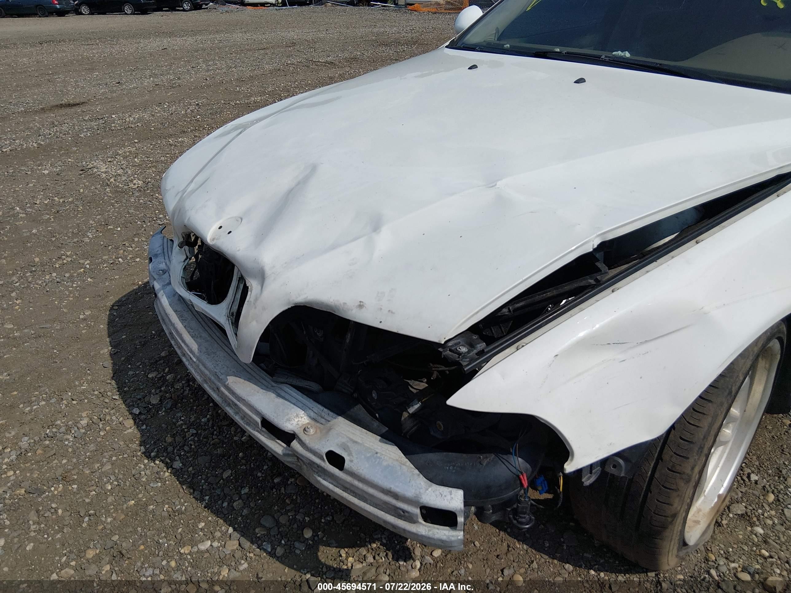 2002 Bmw 5 Series 530ia White vin: WBADT63472CH85158