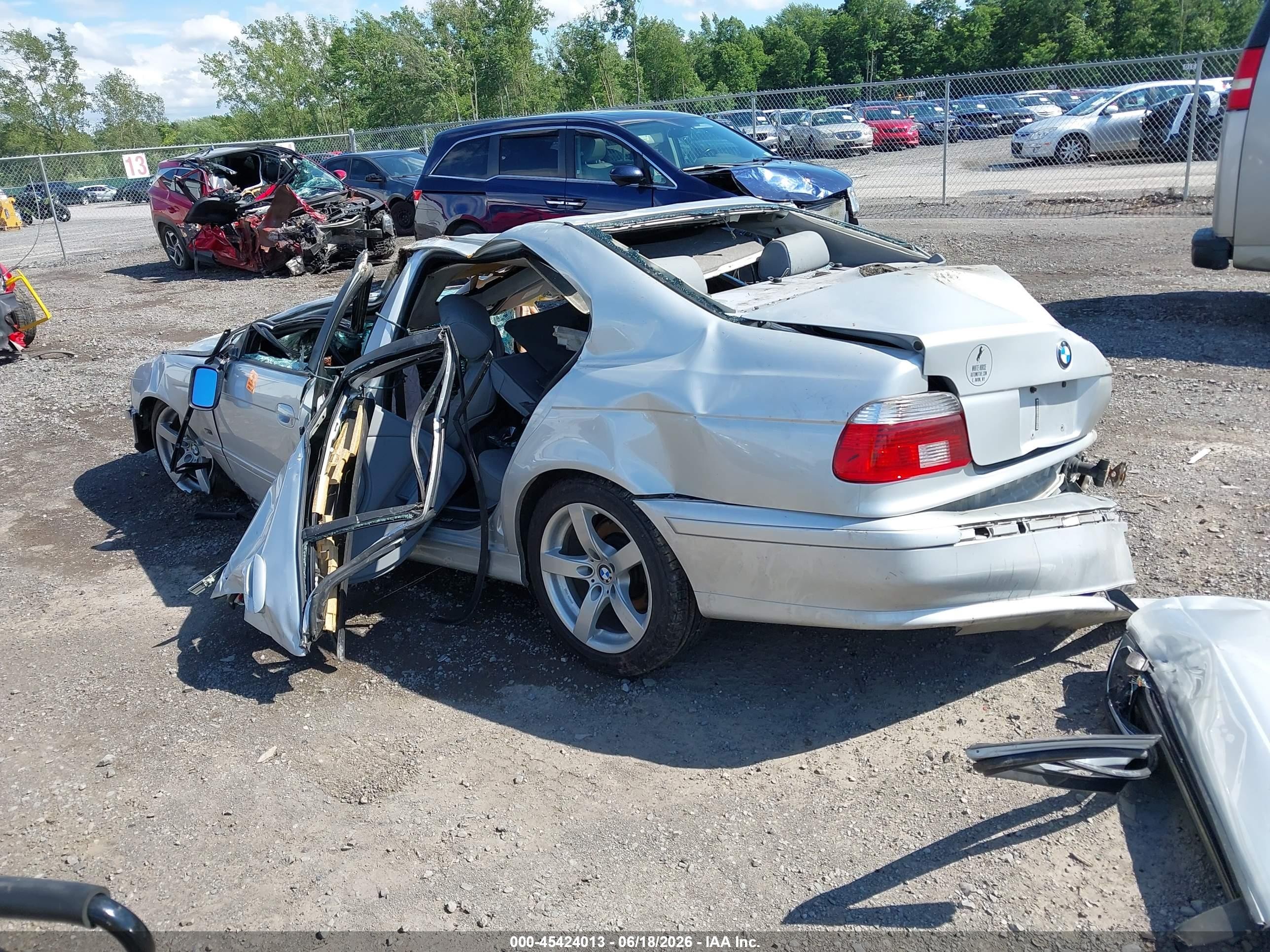 2002 Bmw 5 Series 530ia Silver vin: WBADT63472CH89789