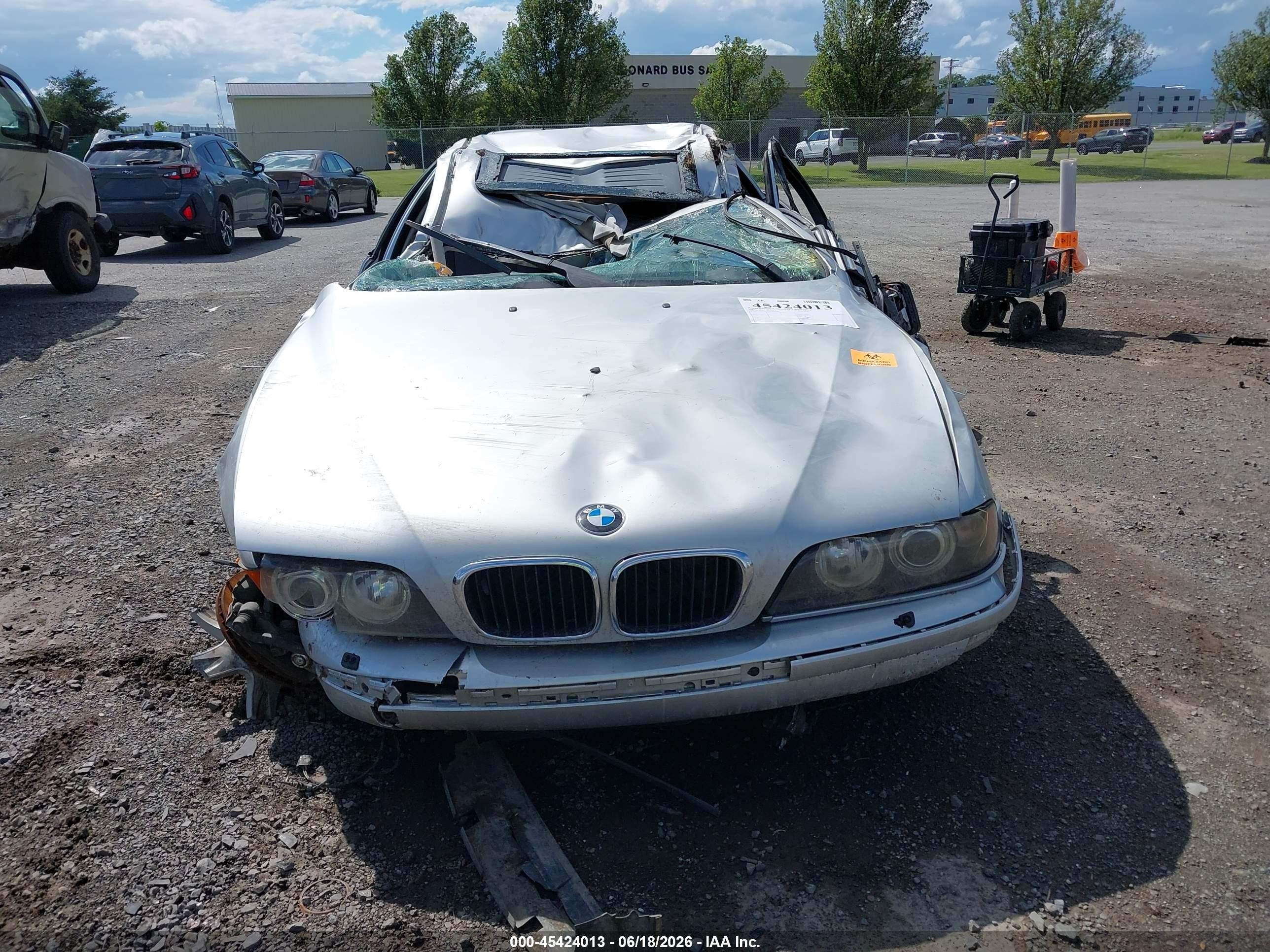 2002 Bmw 5 Series 530ia Silver vin: WBADT63472CH89789