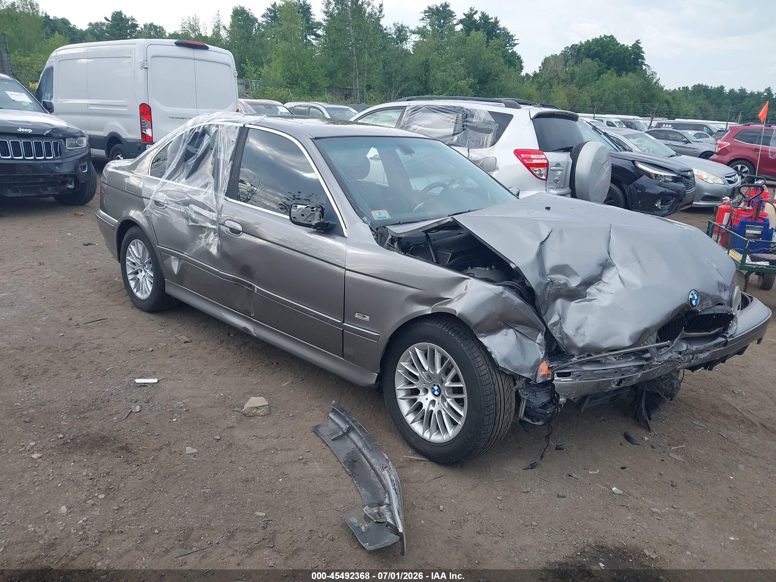 2002 Bmw 5 Series 530ia Gray vin: WBADT63472CH93115
