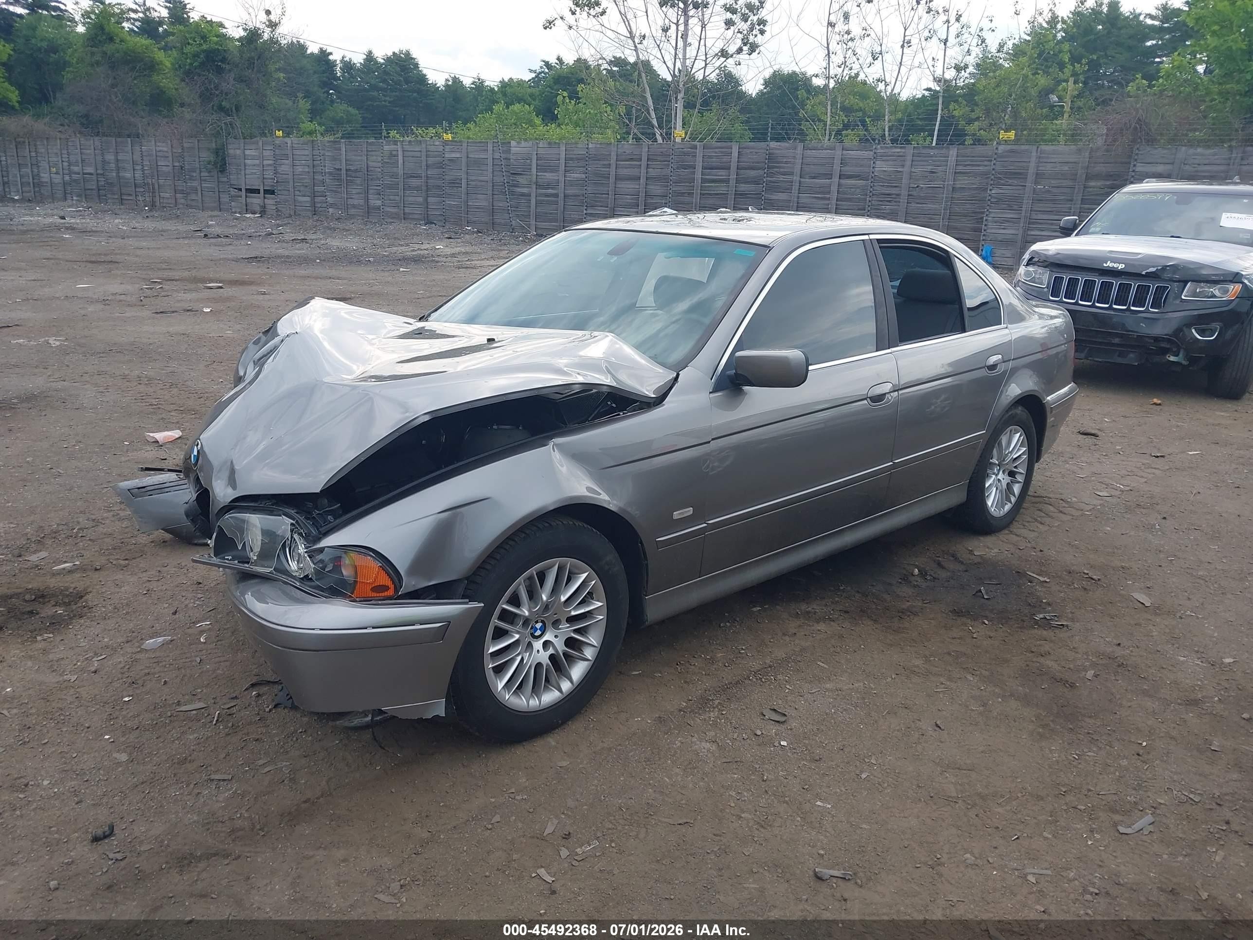 2002 Bmw 5 Series 530ia Gray vin: WBADT63472CH93115