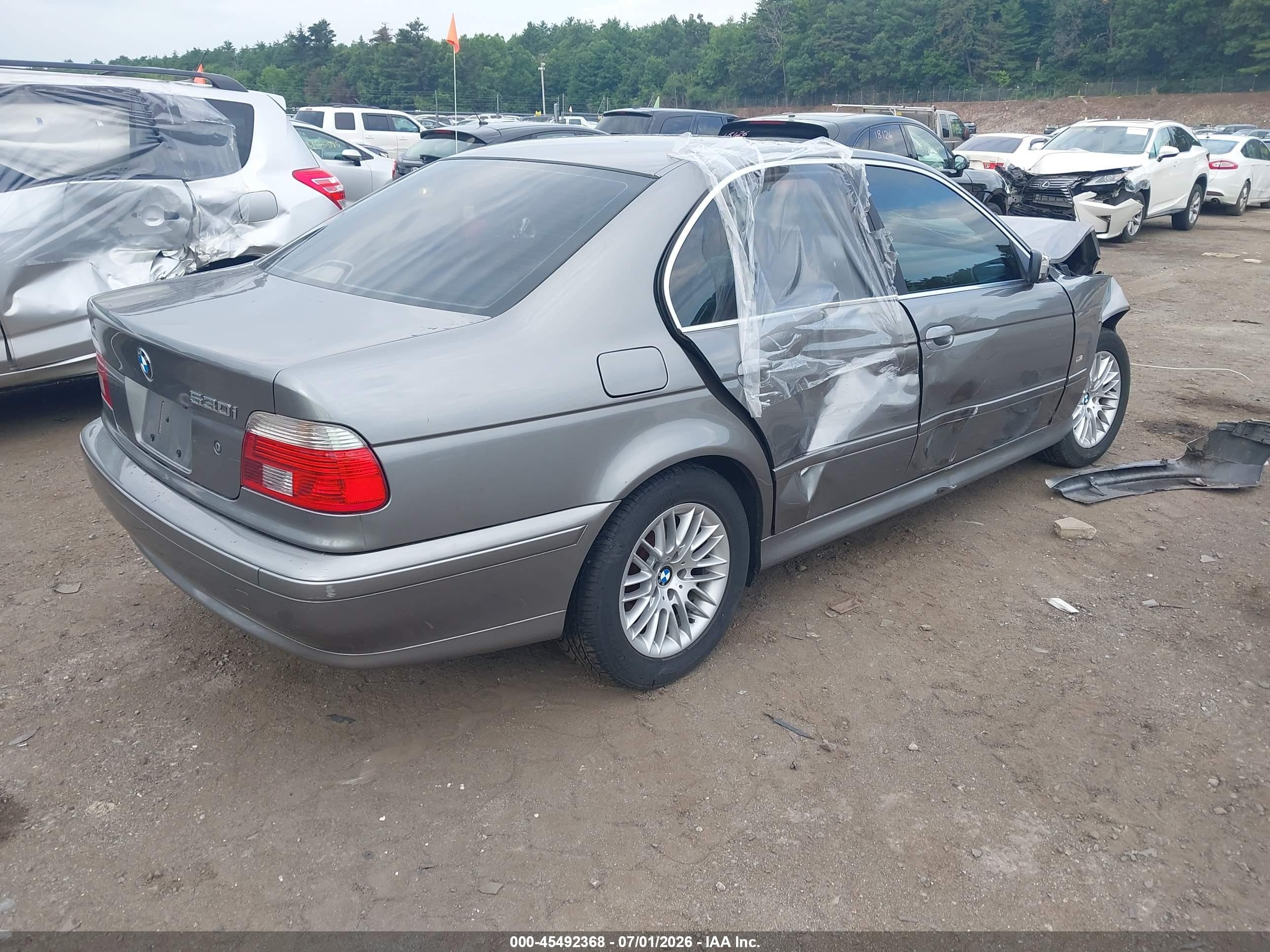2002 Bmw 5 Series 530ia Gray vin: WBADT63472CH93115