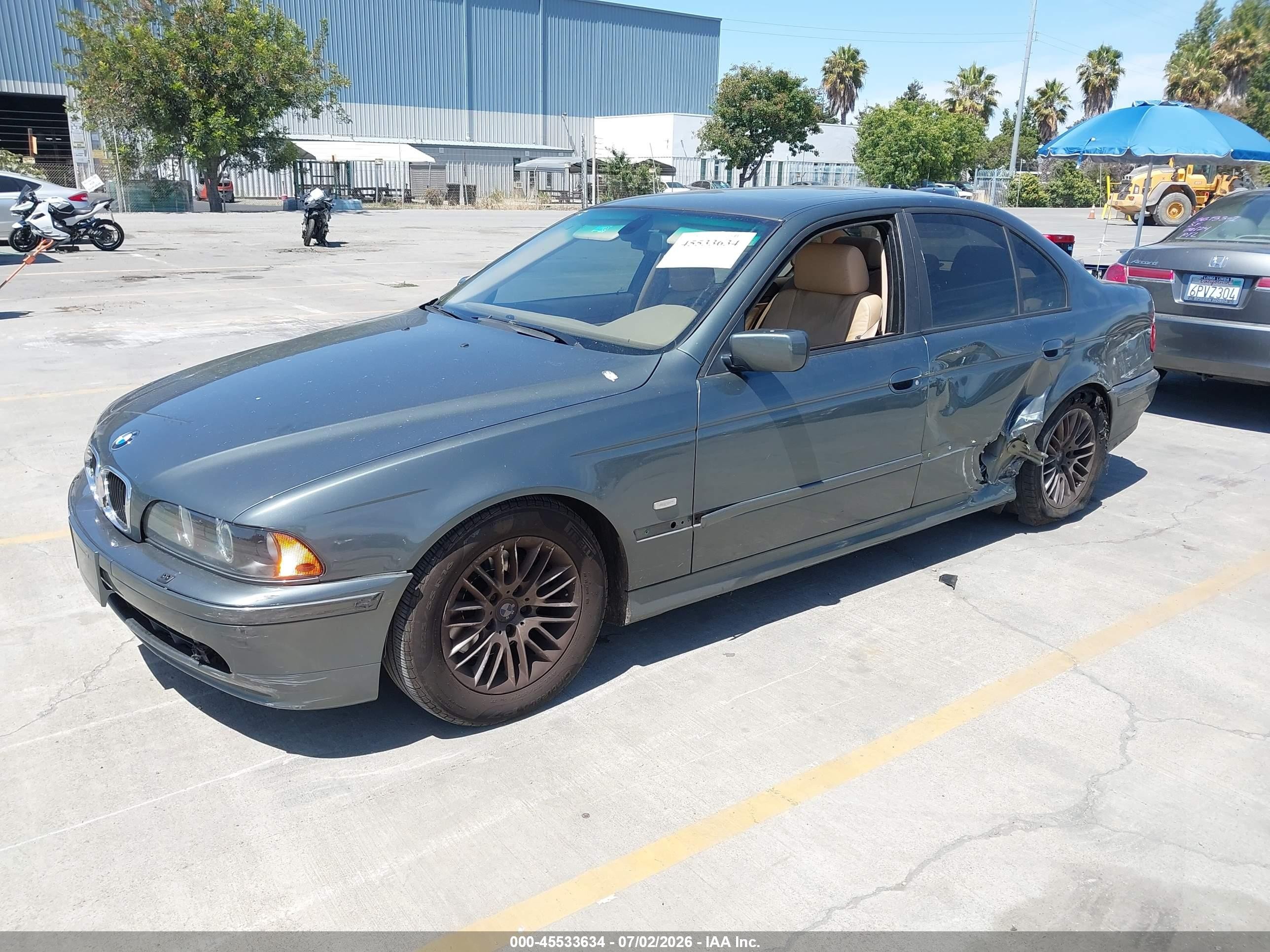2003 Bmw 5 Series 530ia Gray vin: WBADT63473CK38163