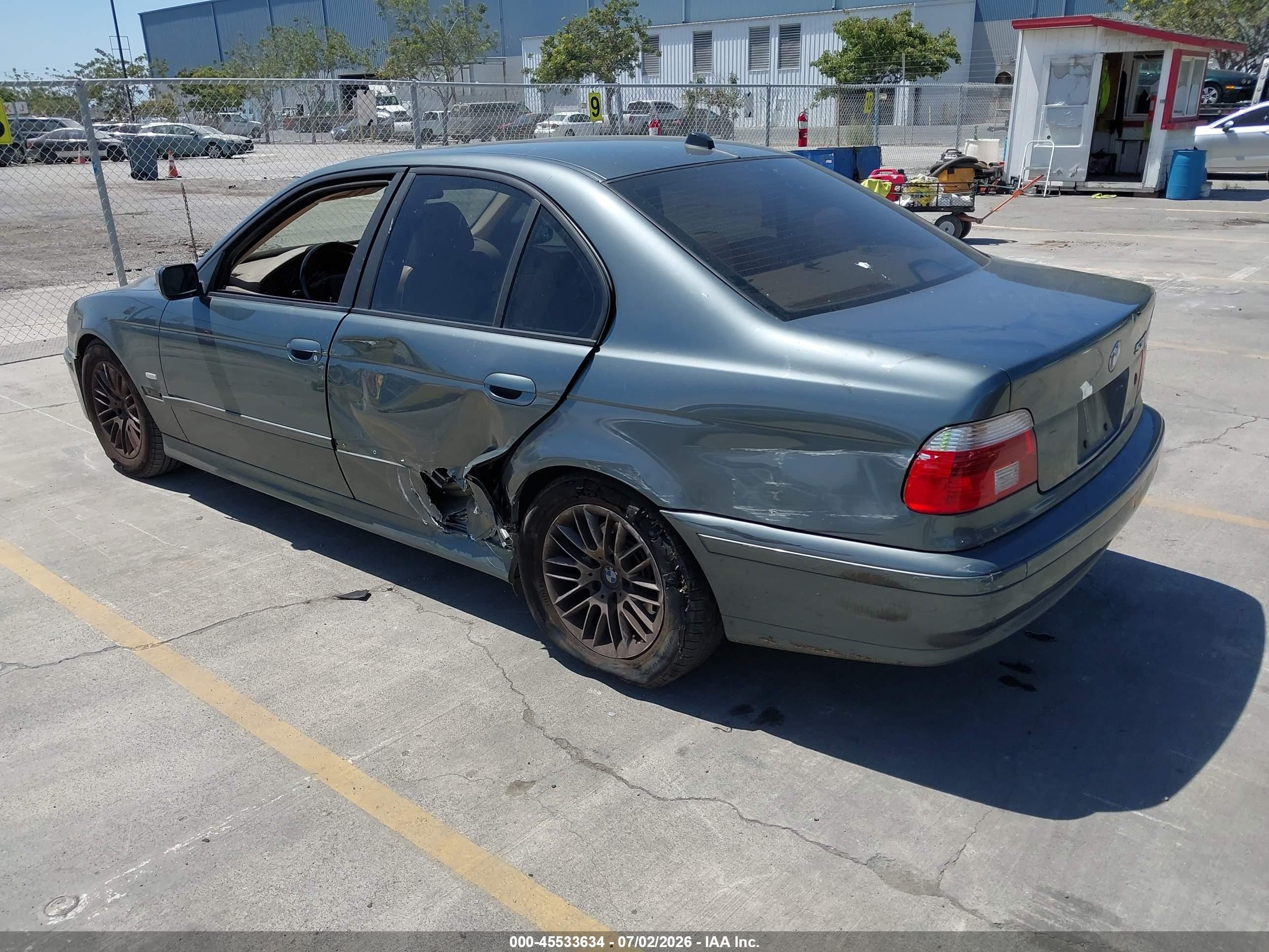 2003 Bmw 5 Series 530ia Gray vin: WBADT63473CK38163
