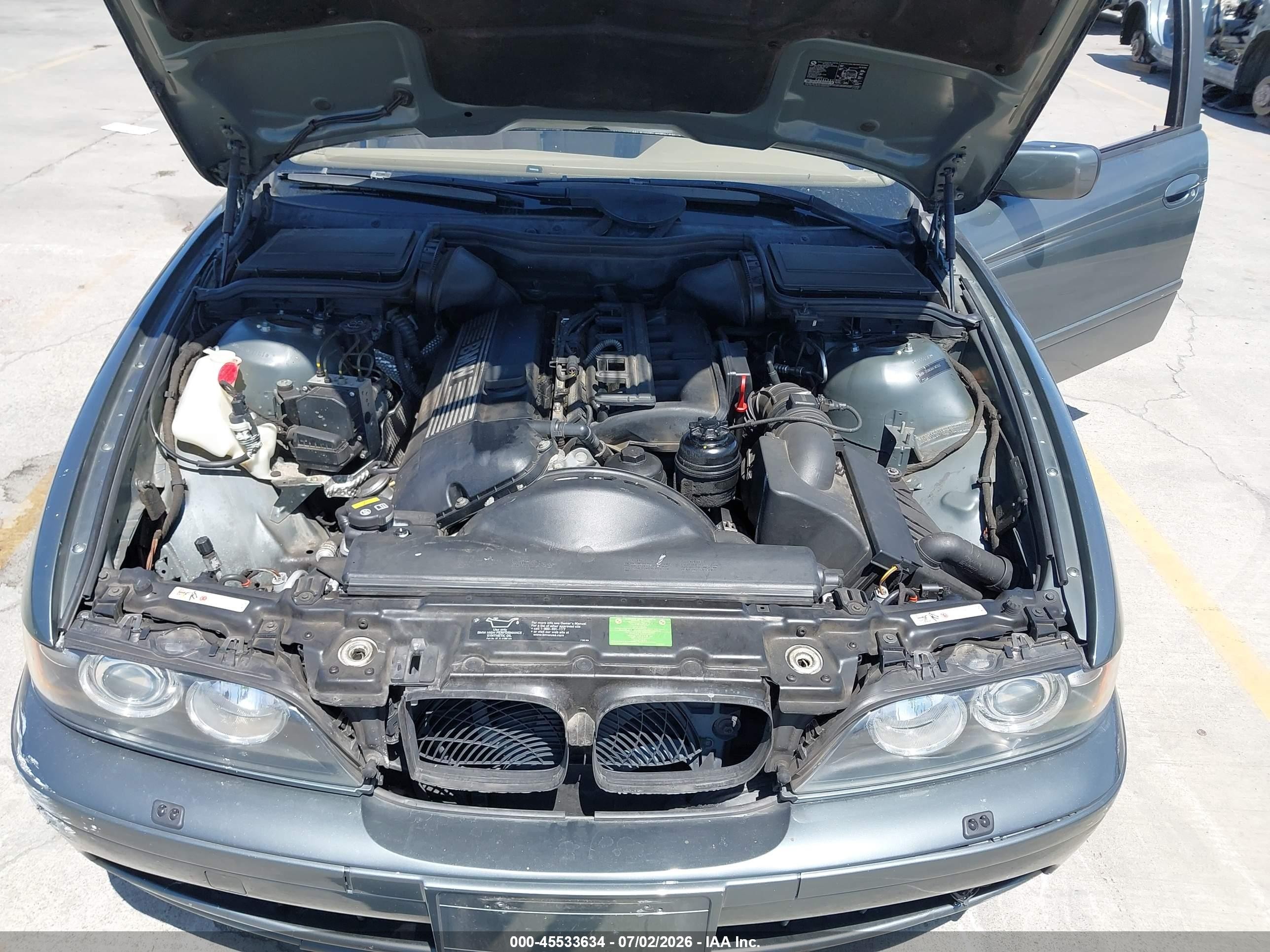 2003 Bmw 5 Series 530ia Gray vin: WBADT63473CK38163