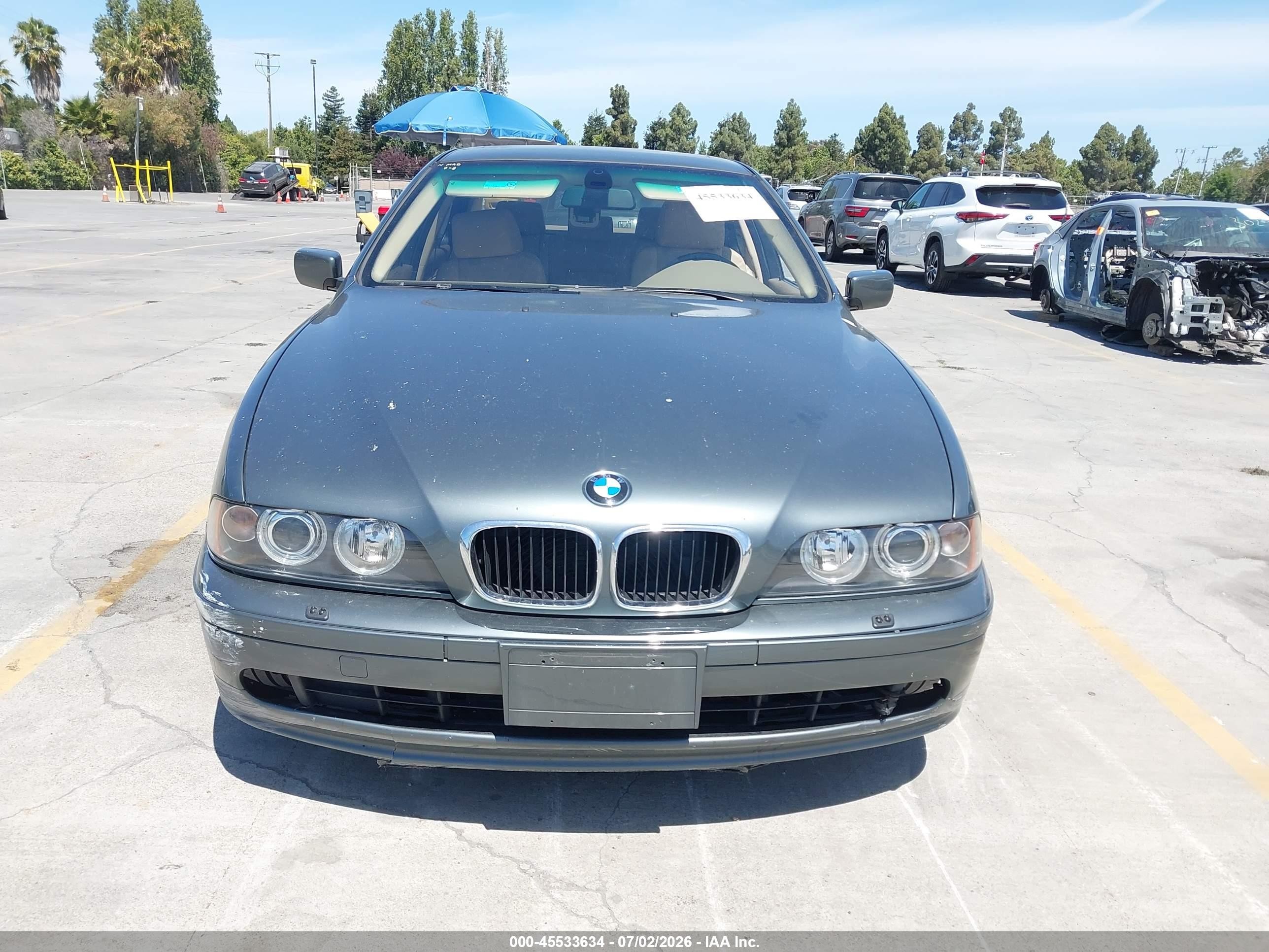 2003 Bmw 5 Series 530ia Gray vin: WBADT63473CK38163