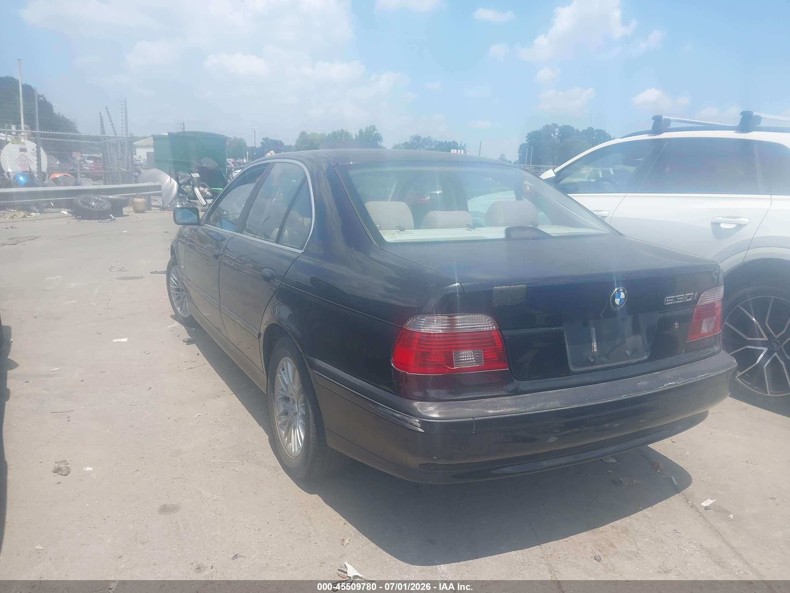 2003 Bmw 5 Series 530ia Black vin: WBADT63473CK41029