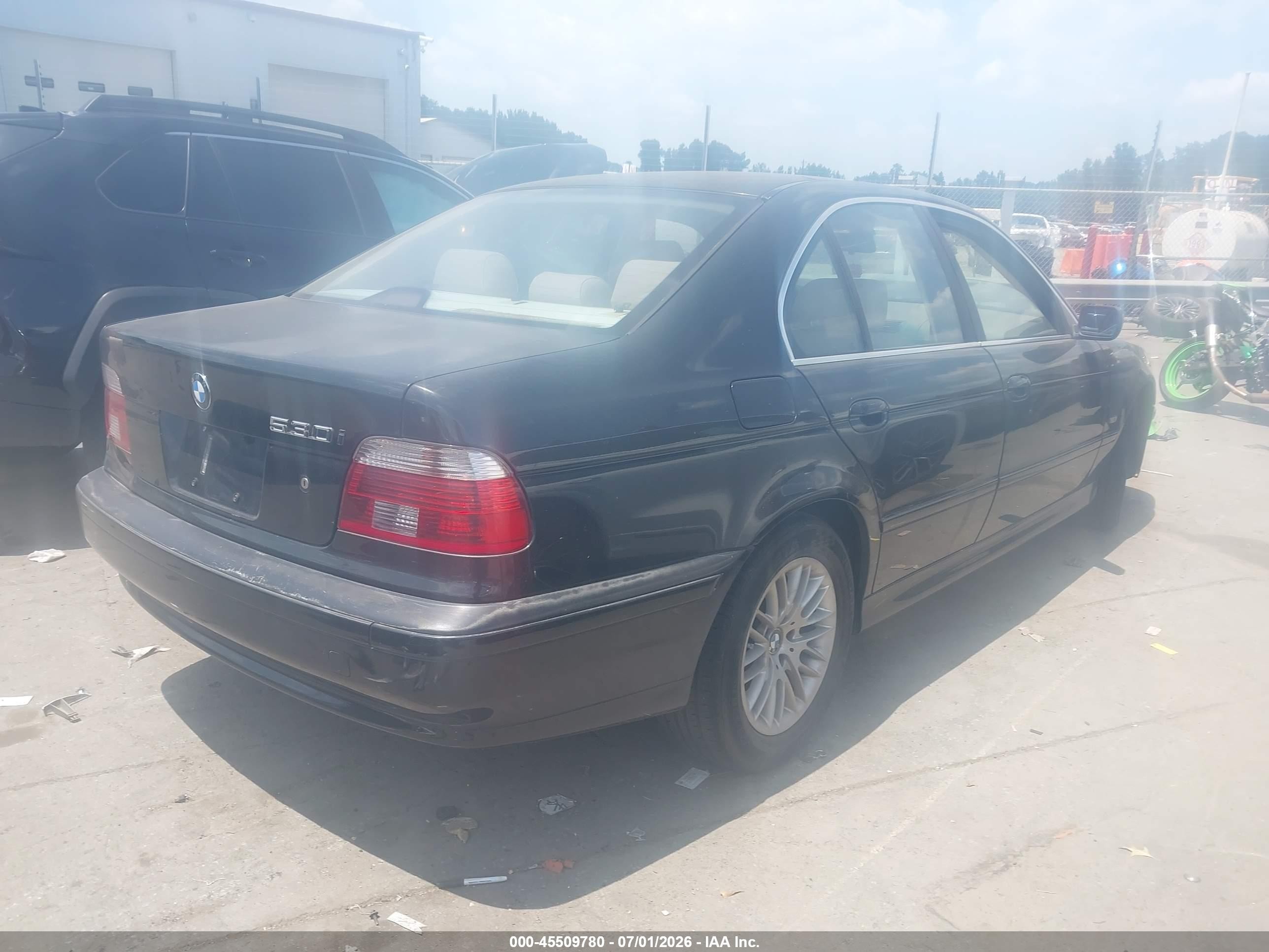 2003 Bmw 5 Series 530ia Black vin: WBADT63473CK41029