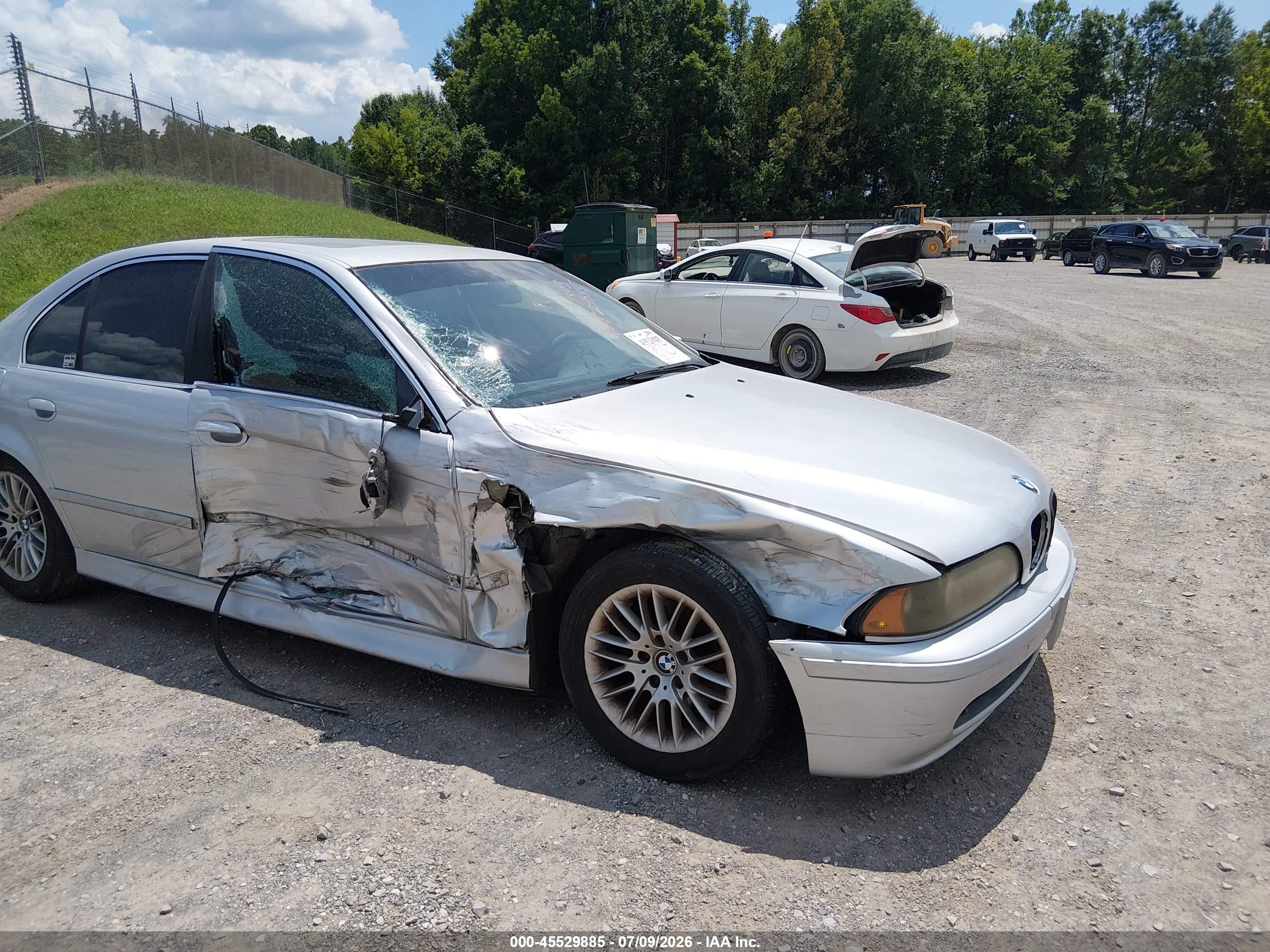 2002 Bmw 5 Series 530ia Silver vin: WBADT63482CH89073