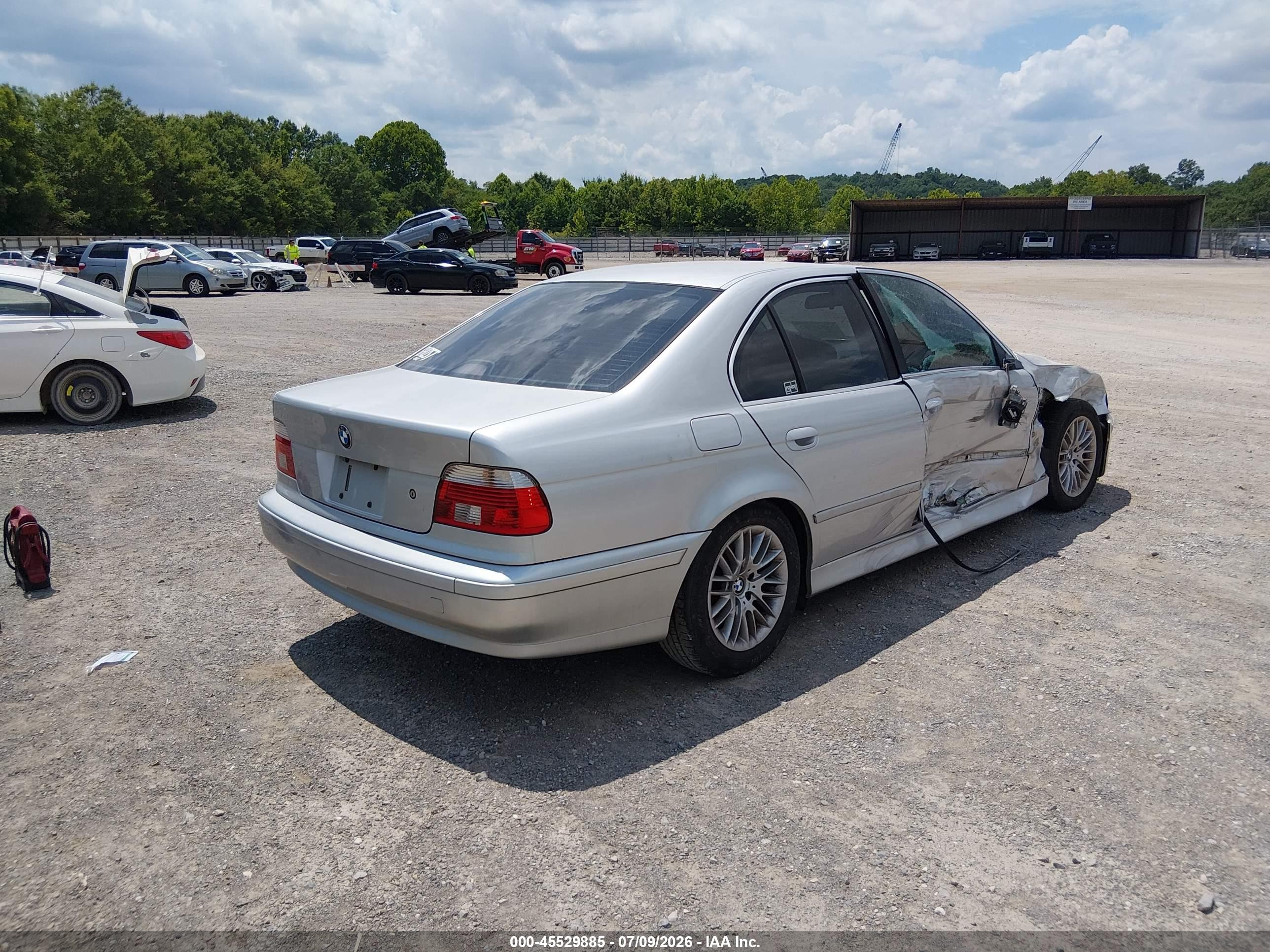 2002 Bmw 5 Series 530ia Silver vin: WBADT63482CH89073