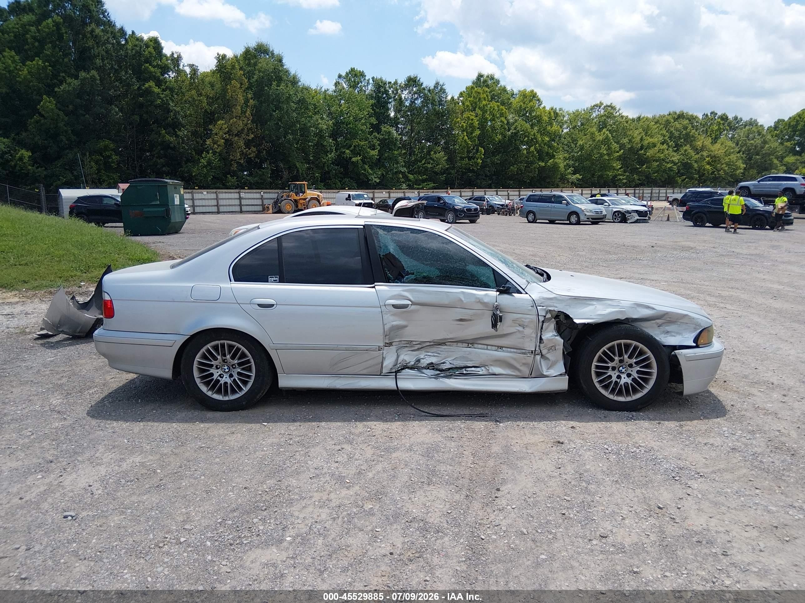 2002 Bmw 5 Series 530ia Silver vin: WBADT63482CH89073