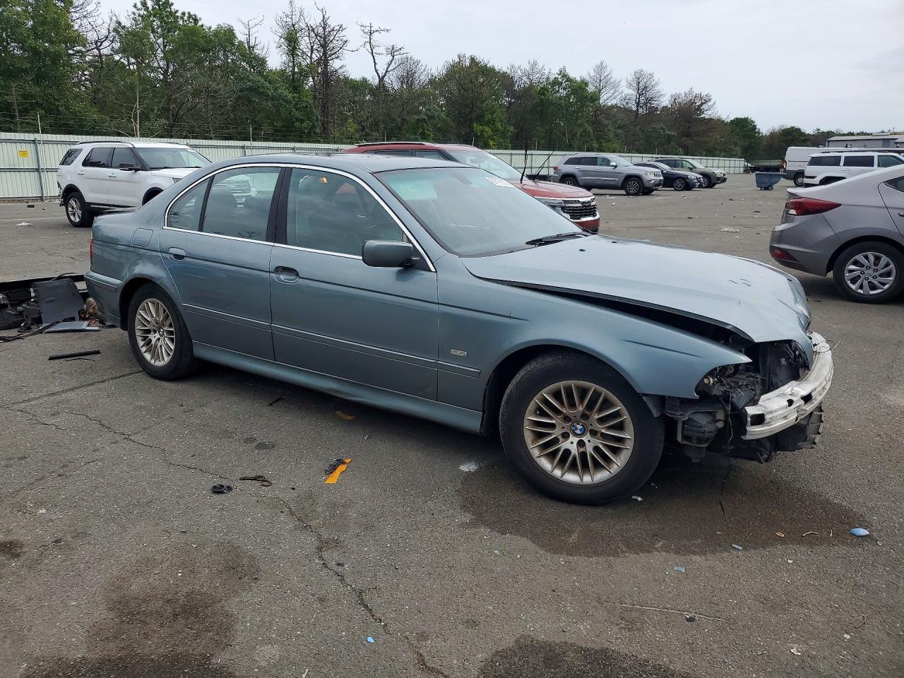 2002 Bmw 530 I Automatic Teal vin: WBADT634X2CH89222