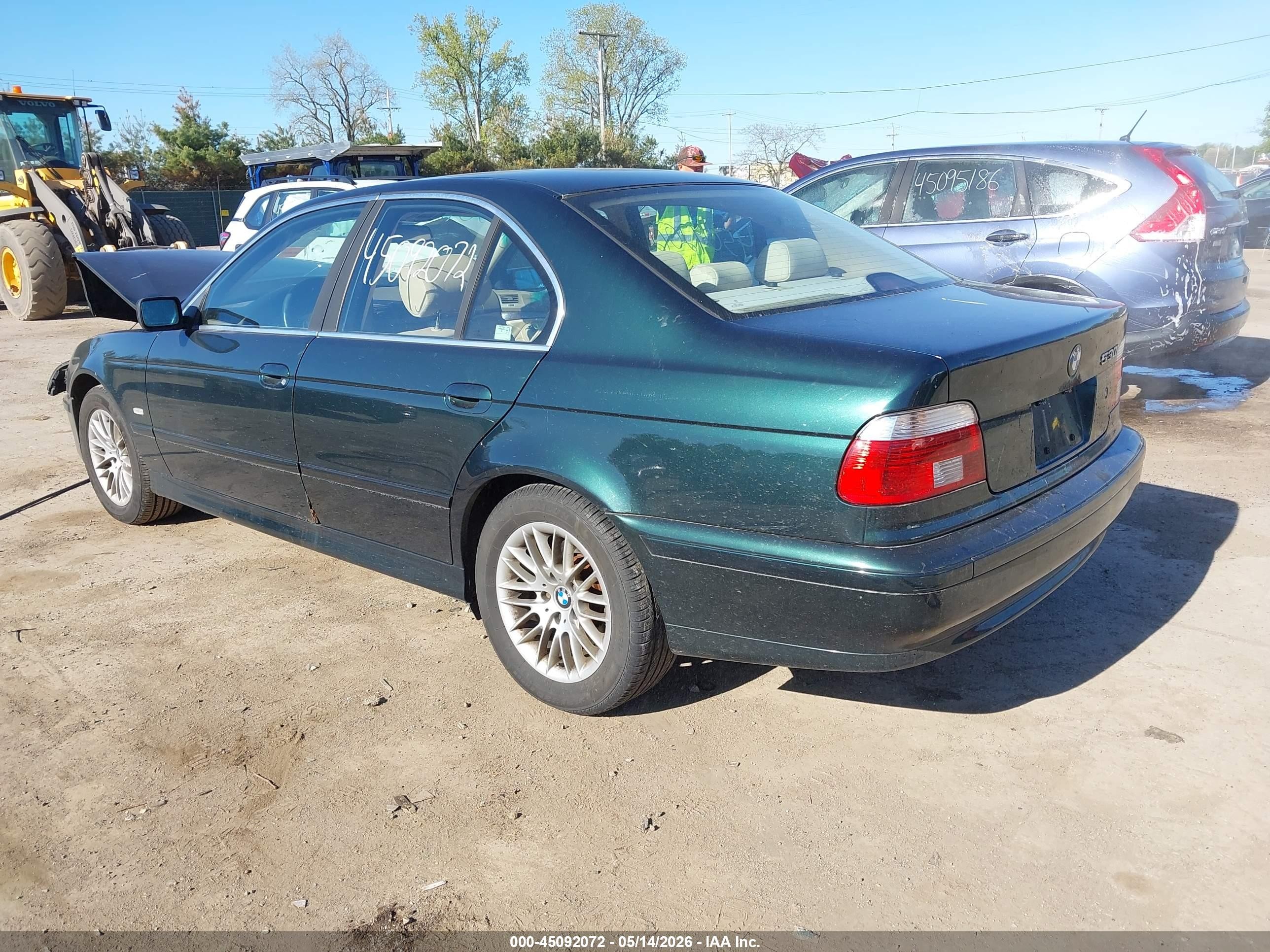 2003 Bmw 530ia Зеленый vin: WBADT634X3CK28288