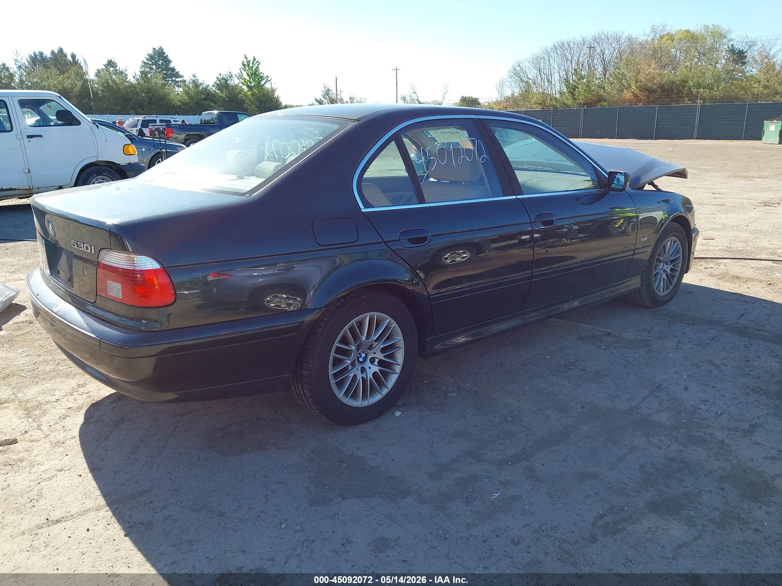 2003 Bmw 530ia Зеленый vin: WBADT634X3CK28288