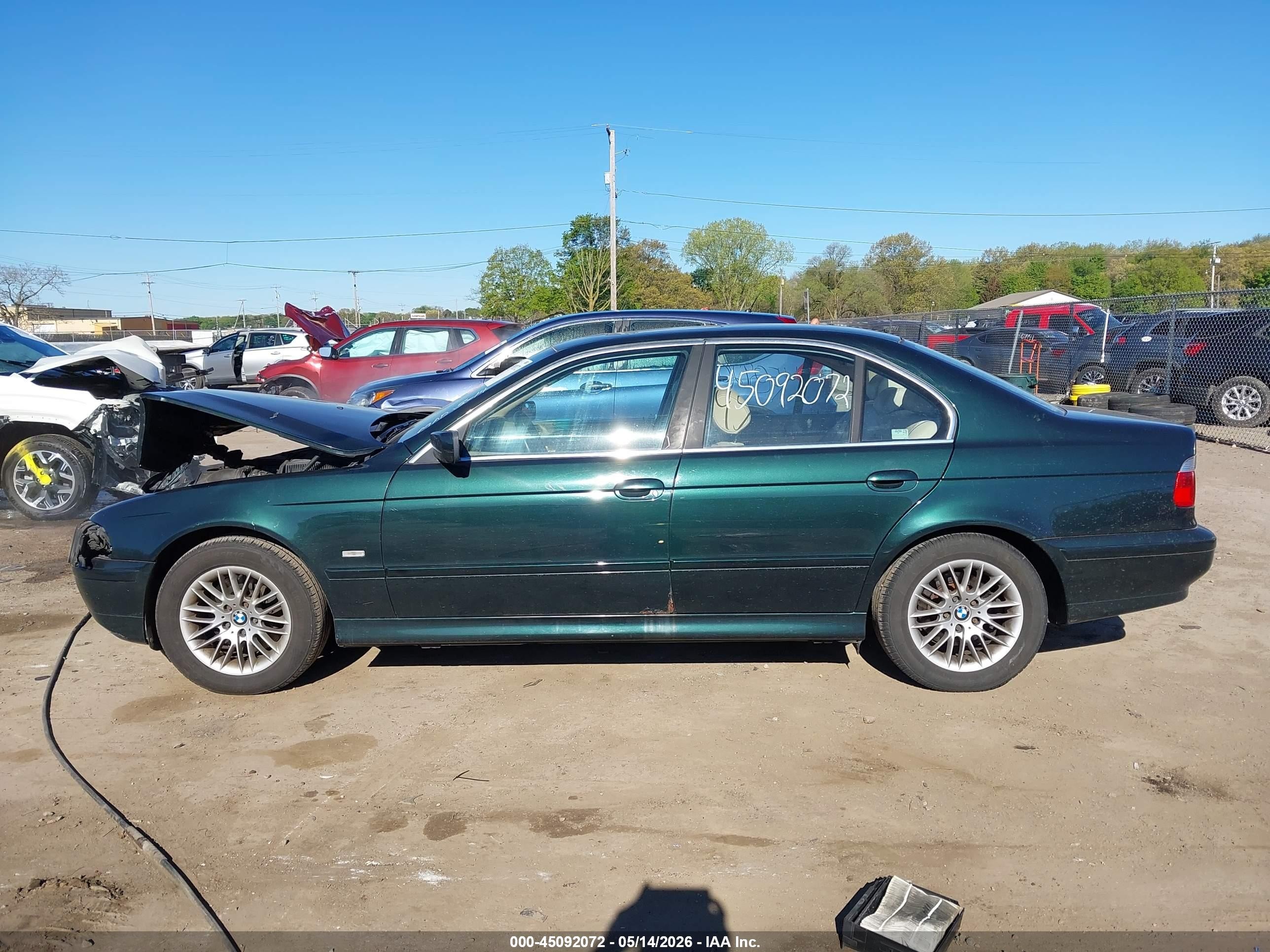 2003 Bmw 530ia Зеленый vin: WBADT634X3CK28288