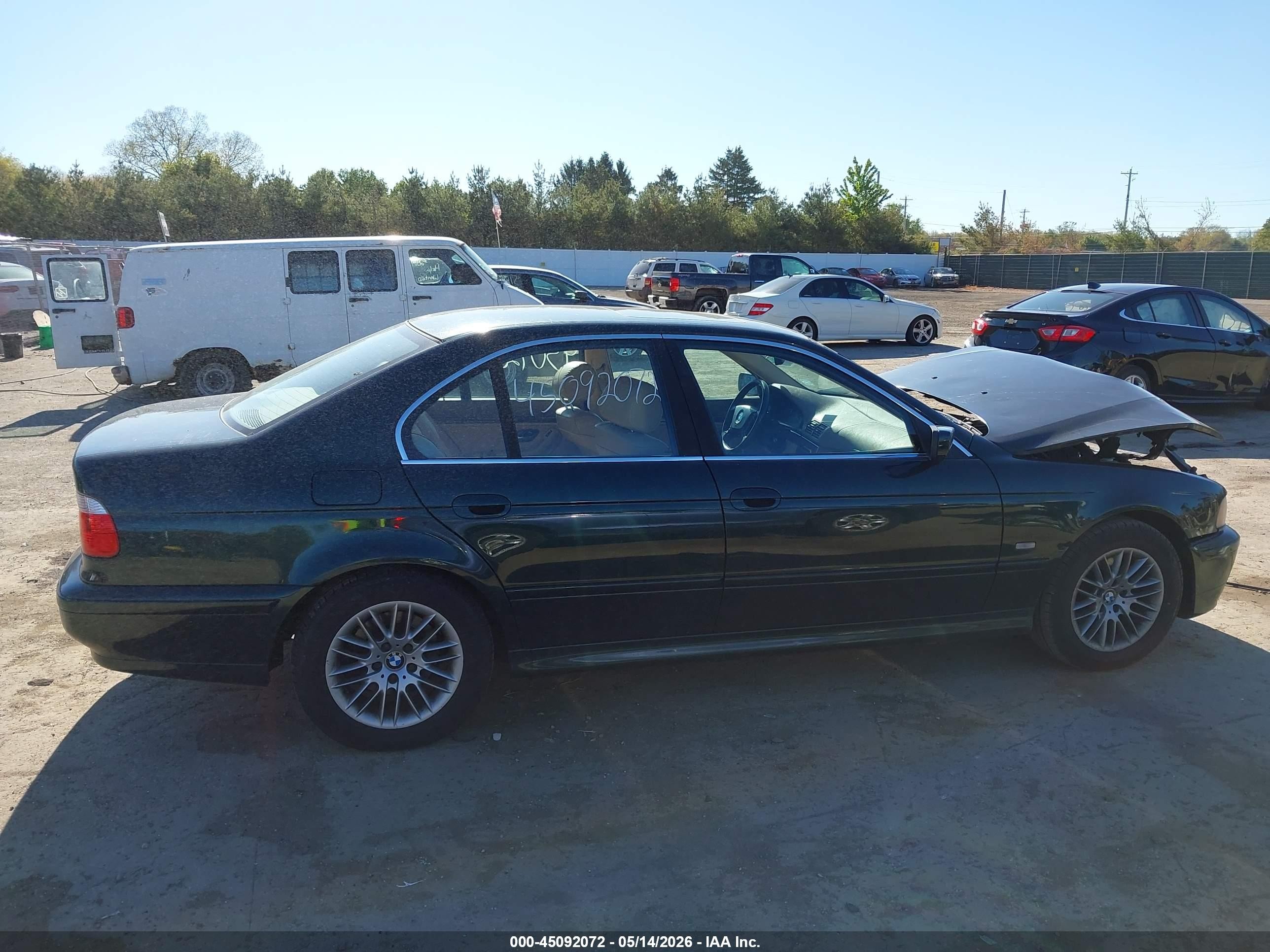 2003 Bmw 530ia Зеленый vin: WBADT634X3CK28288