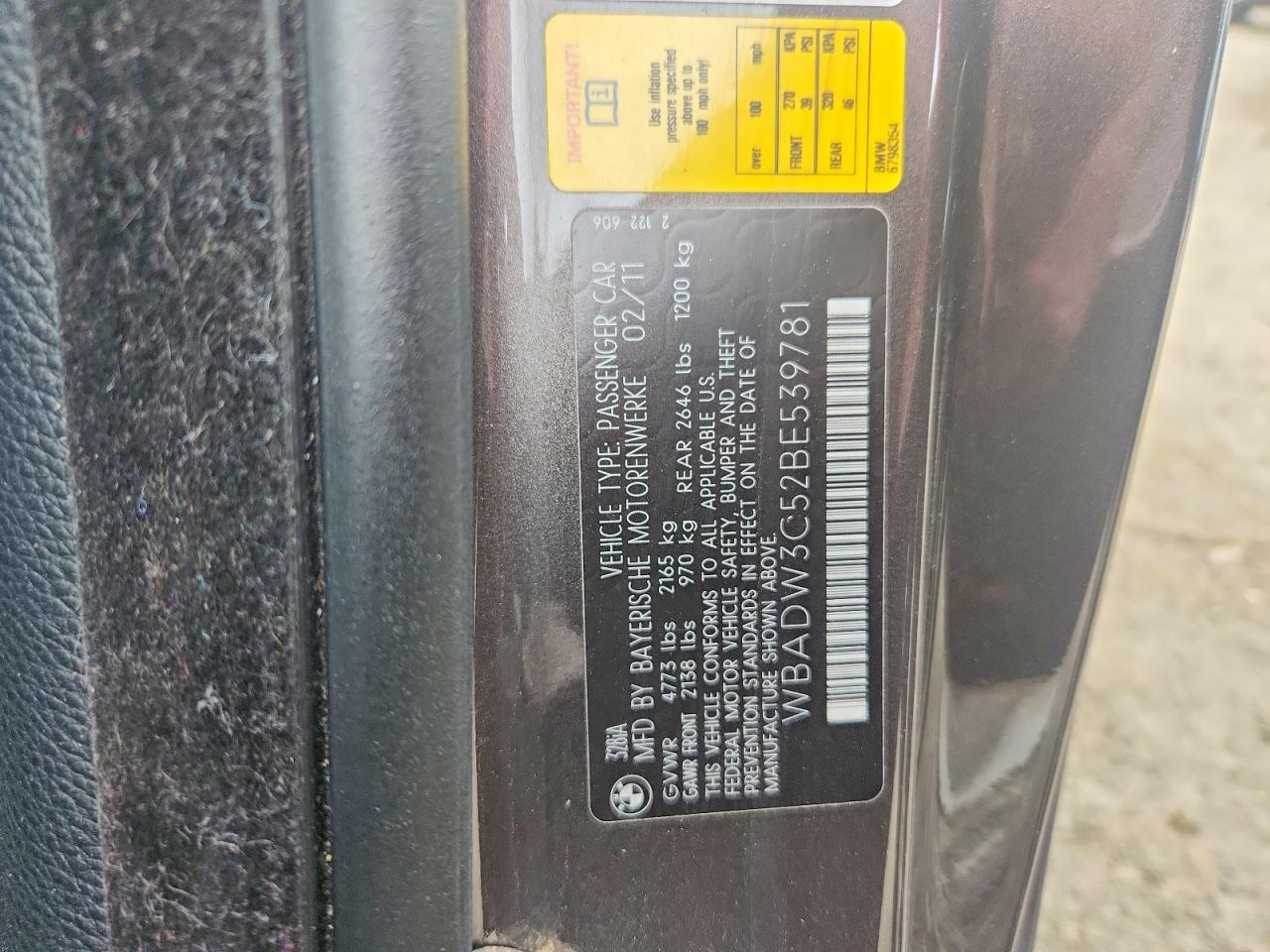 2011 Bmw 328 I Brown vin: WBADW3C52BE539781