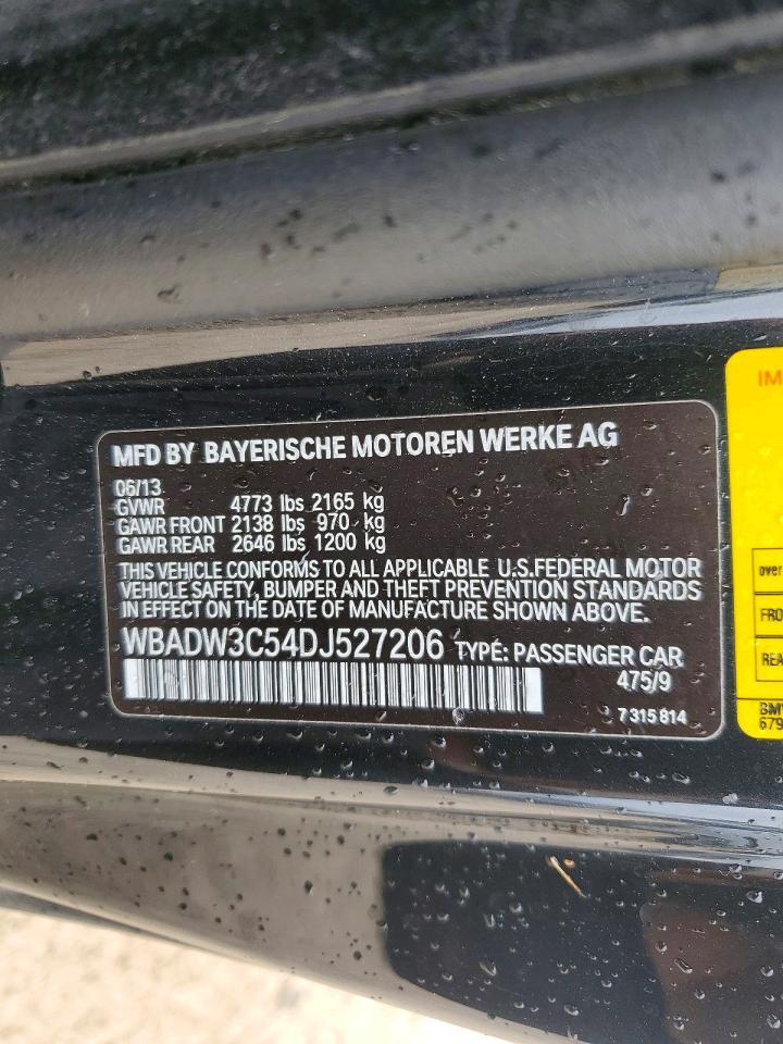 2013 Bmw 328 I Black vin: WBADW3C54DJ527206