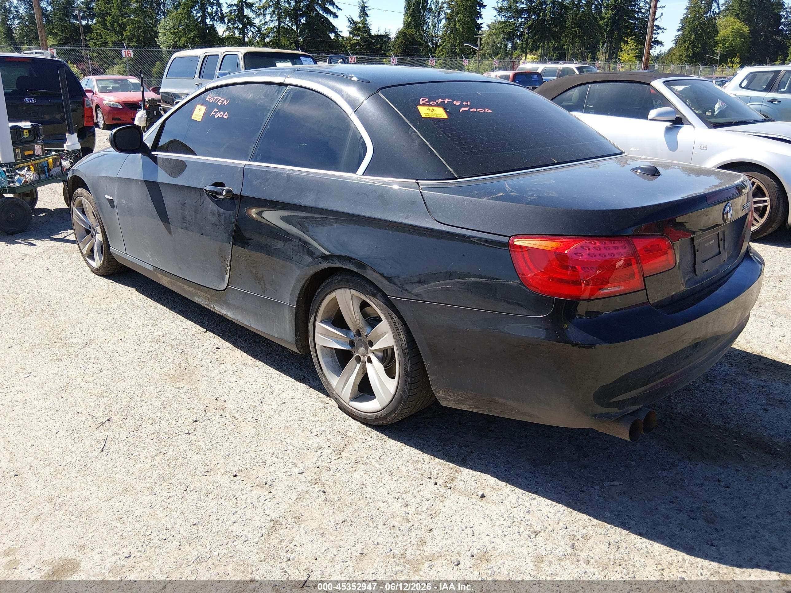 2011 Bmw 328i   Черный vin: WBADW7C52BE544518