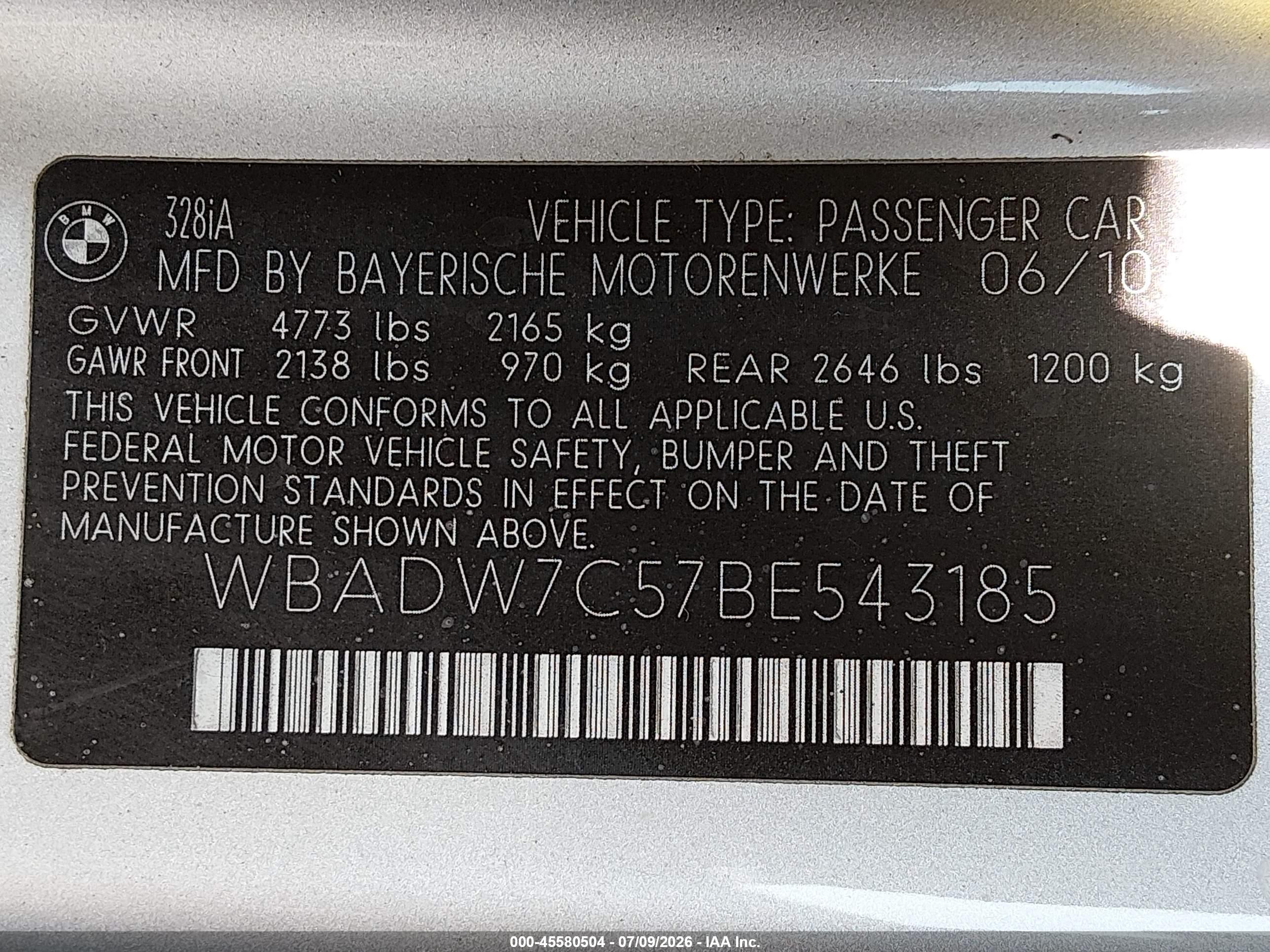 2011 Bmw 328i   Silver vin: WBADW7C57BE543185