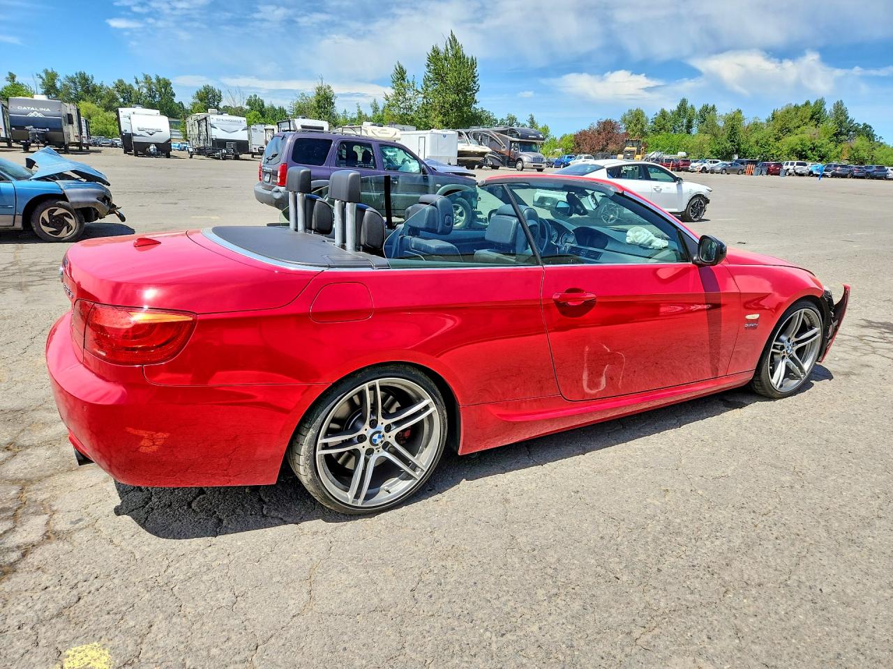 2013 Bmw 335 I Sulev Red vin: WBADX1C50DJ128732