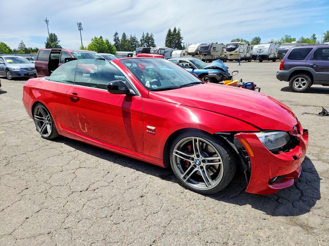 2013 Bmw 335 I Sulev Red vin: WBADX1C50DJ128732