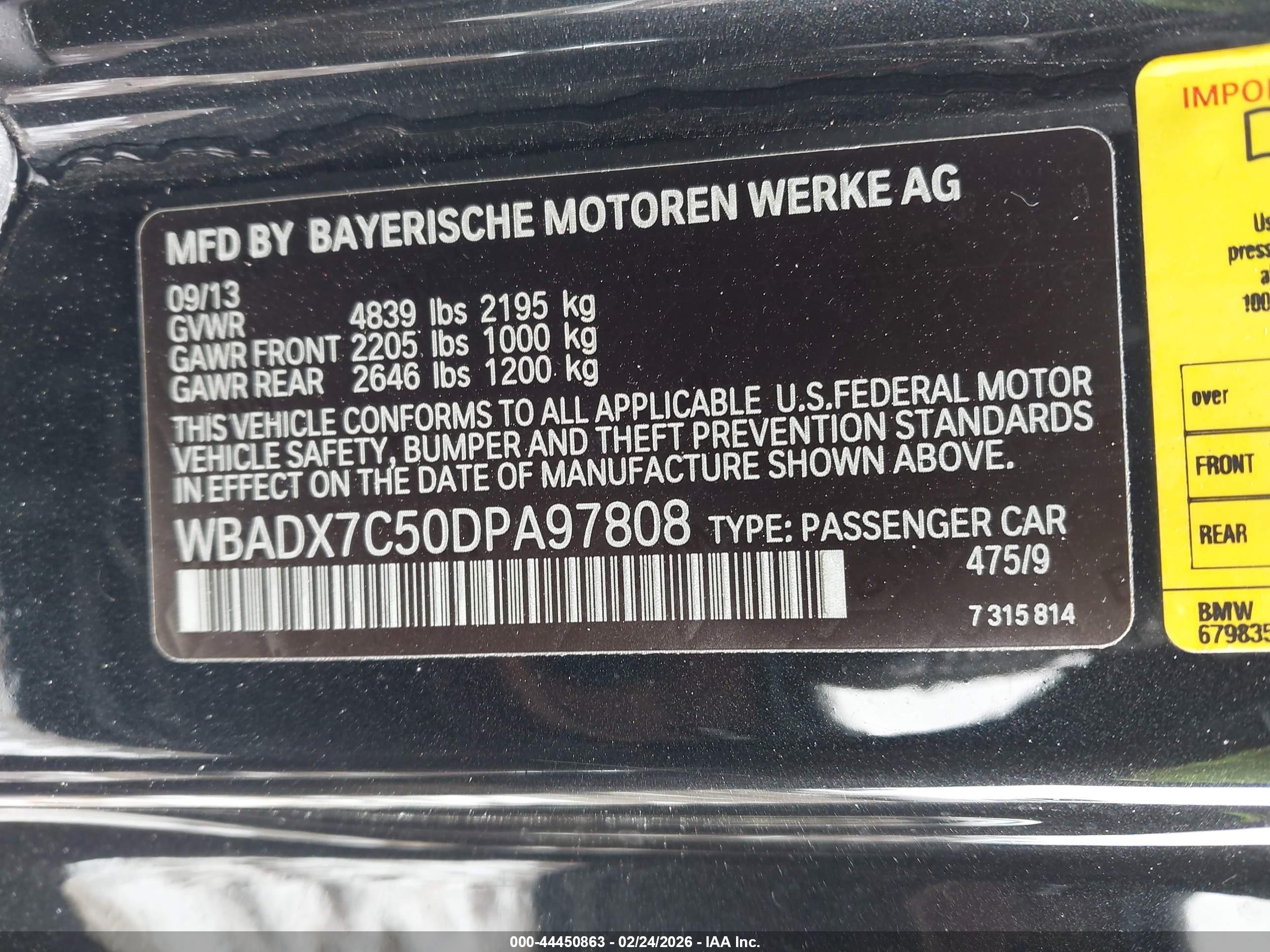 2013 Bmw 335i   Black vin: WBADX7C50DPA97808