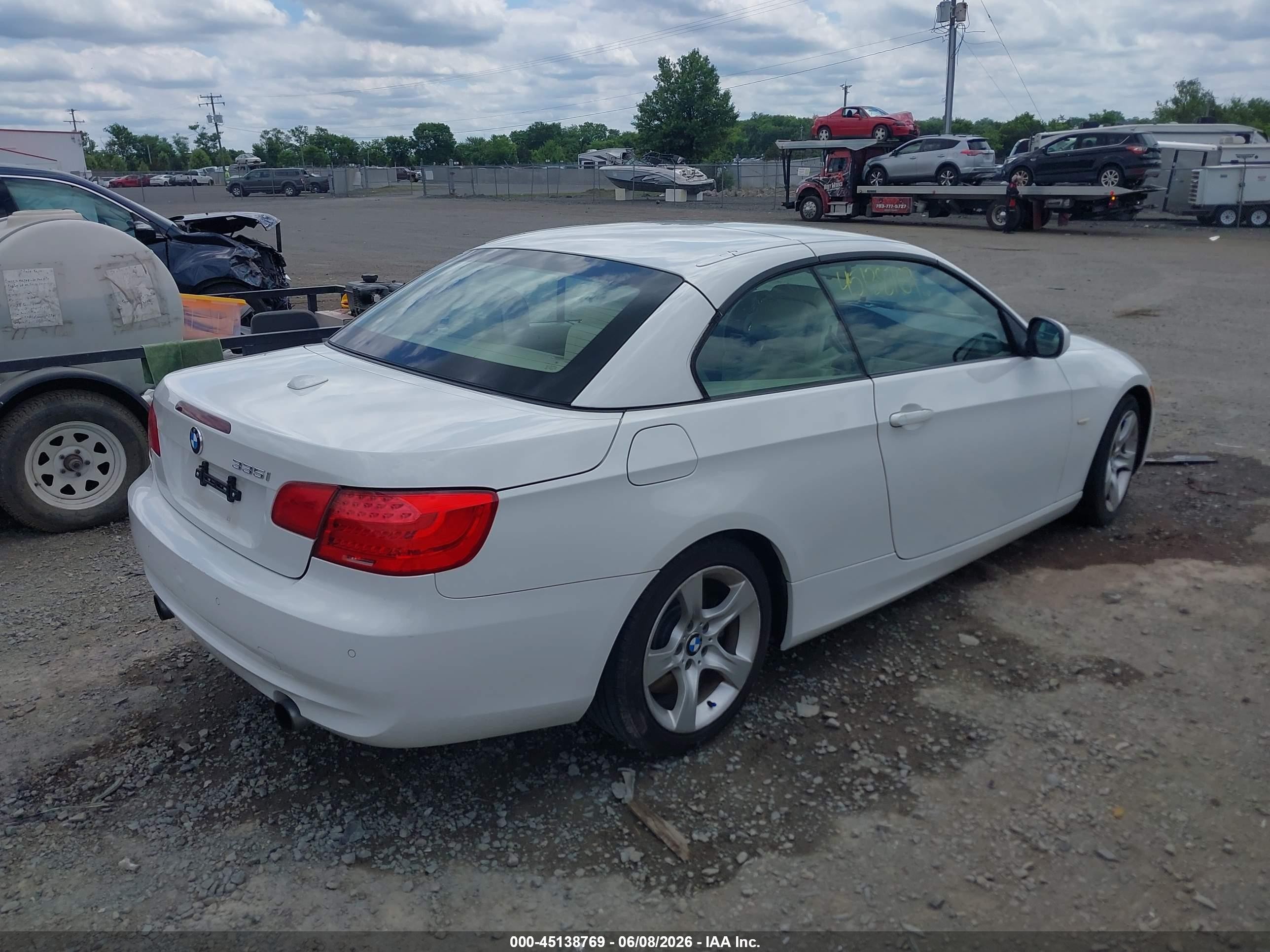 2013 Bmw 335i   White vin: WBADX7C54DPA97830