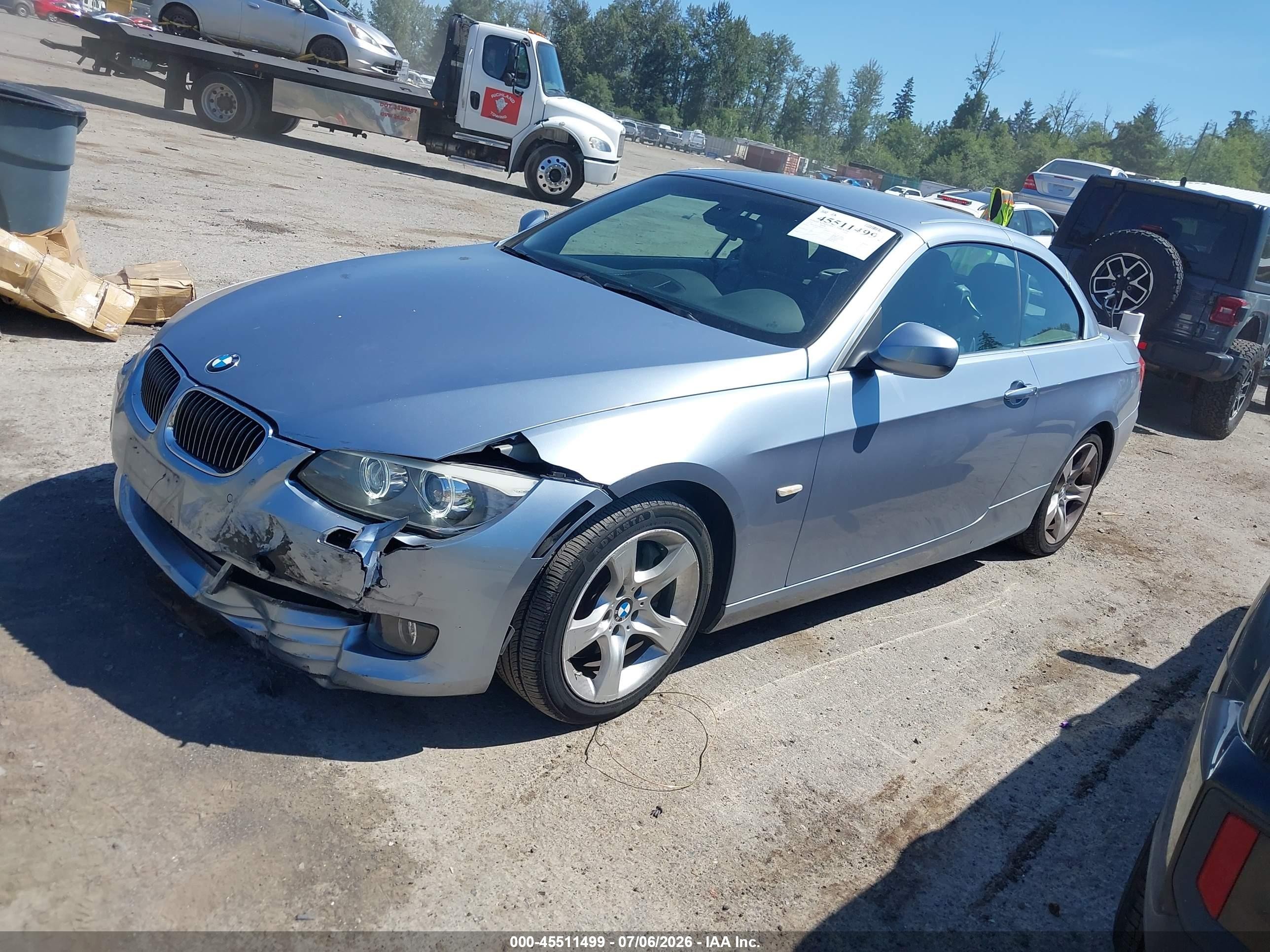 2011 Bmw 335i   Light Blue vin: WBADX7C56BE581729