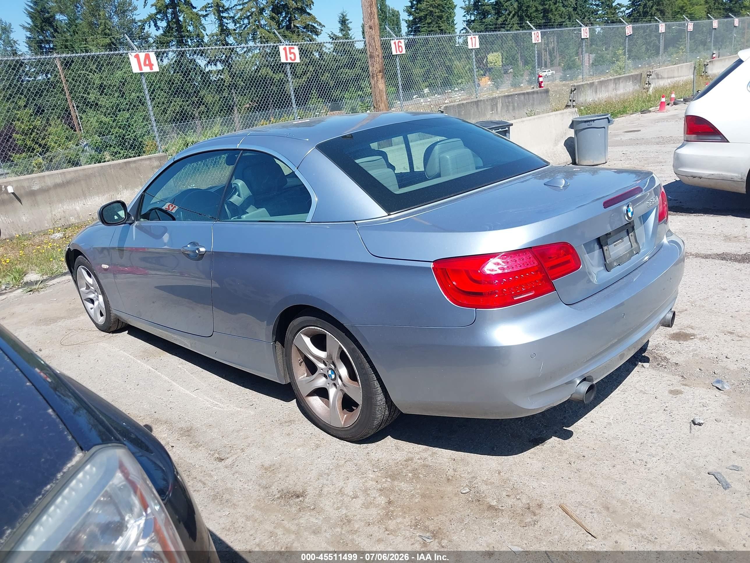 2011 Bmw 335i   Light Blue vin: WBADX7C56BE581729