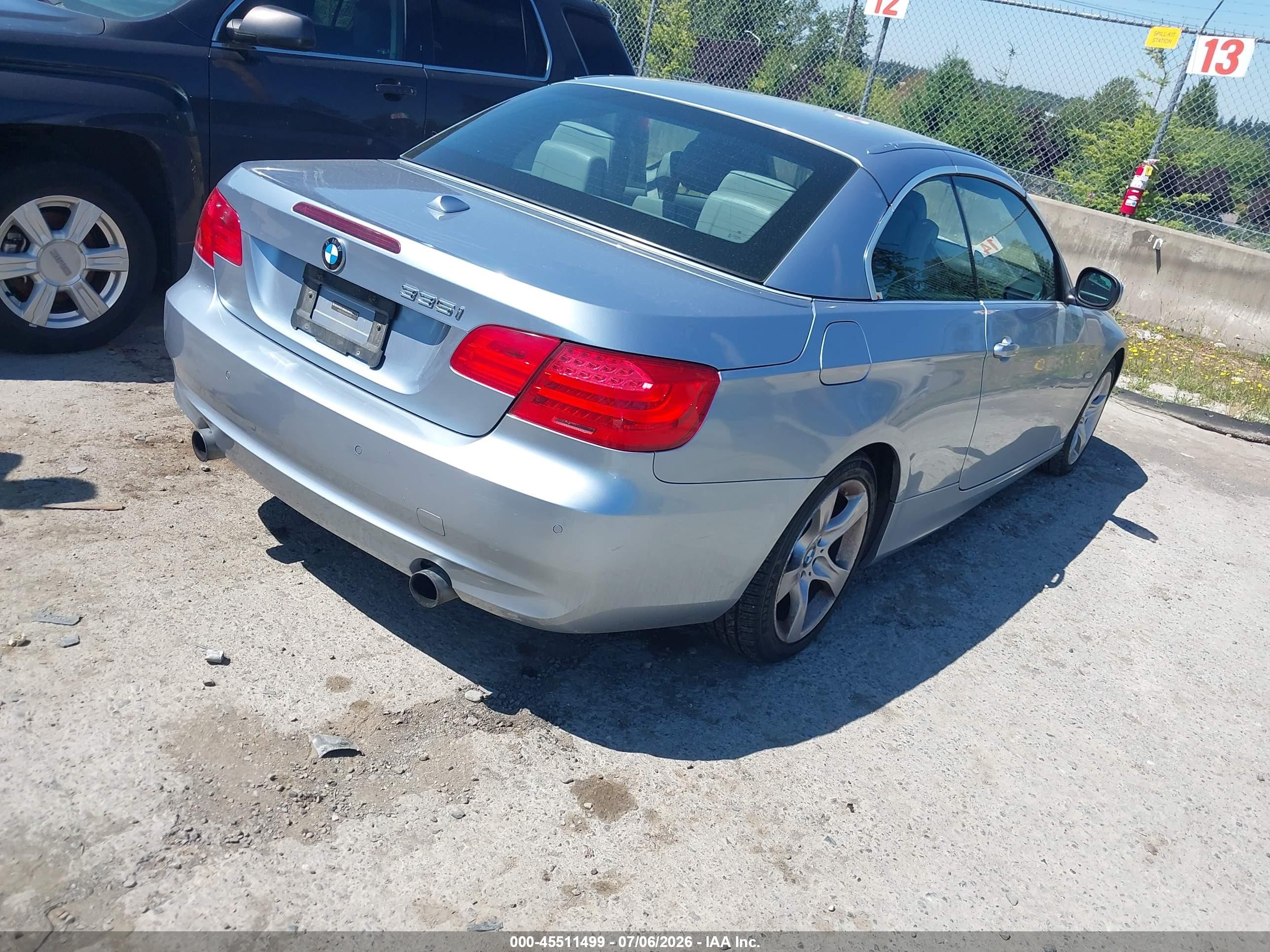 2011 Bmw 335i   Light Blue vin: WBADX7C56BE581729