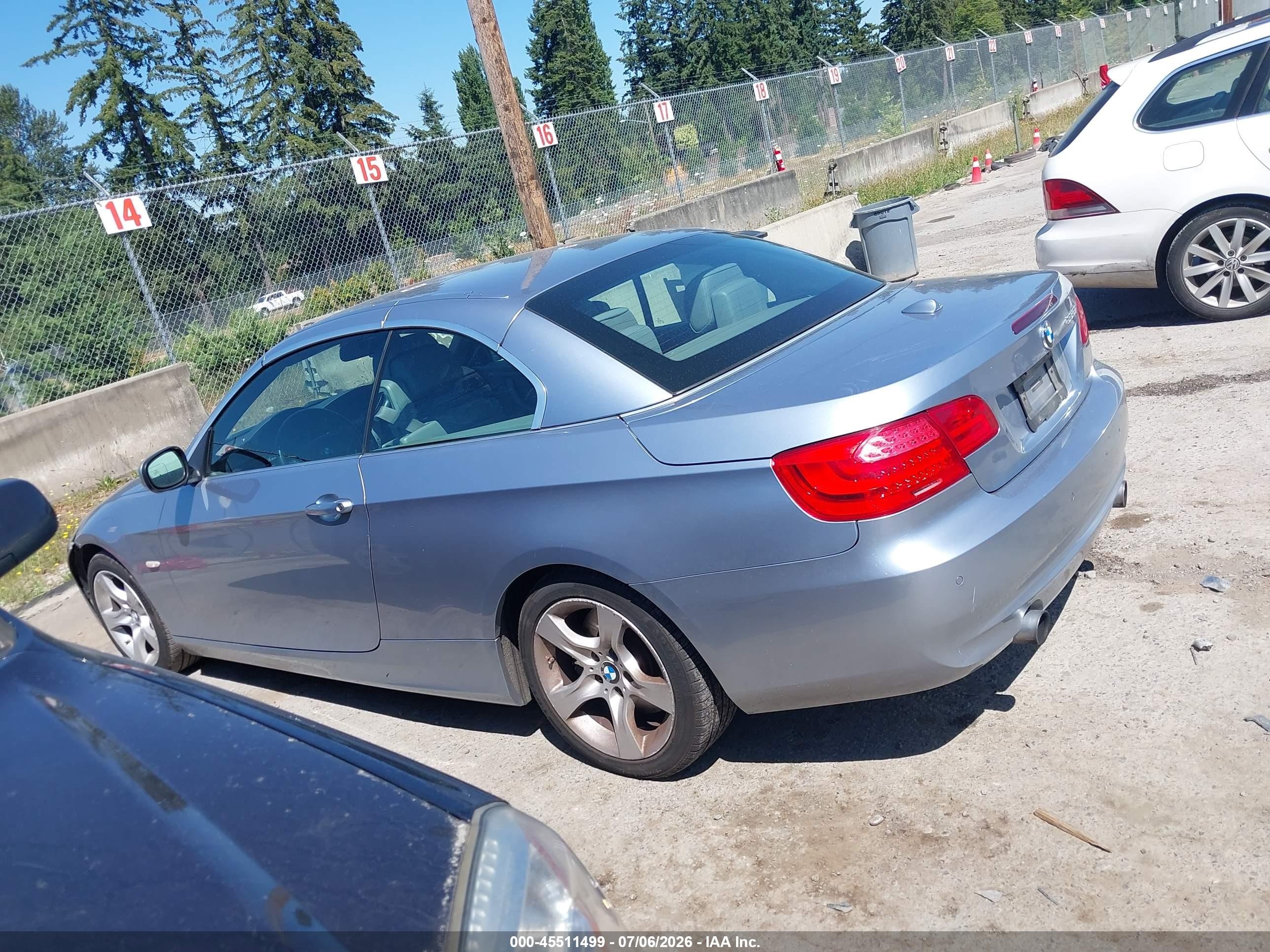 2011 Bmw 335i   Light Blue vin: WBADX7C56BE581729
