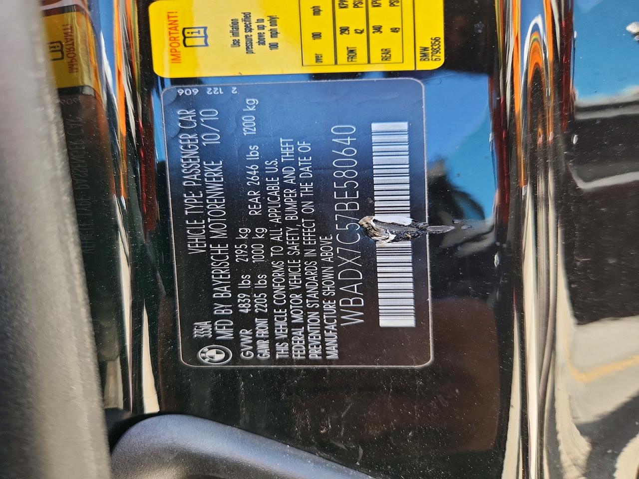 2011 Bmw 335 I Black vin: WBADX7C57BE580640