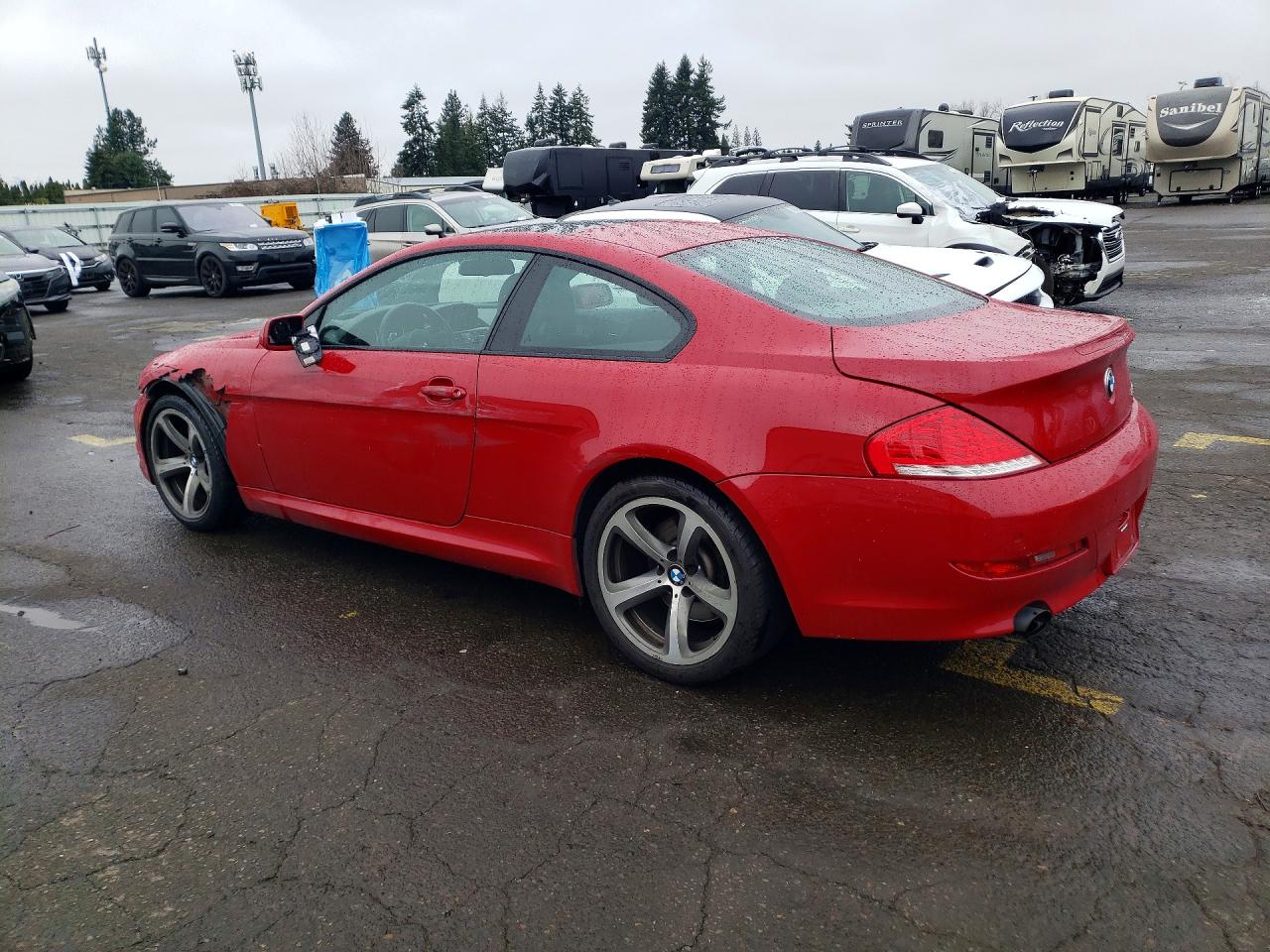 2009 Bmw 650 I Red vin: WBAEA53519CV92671