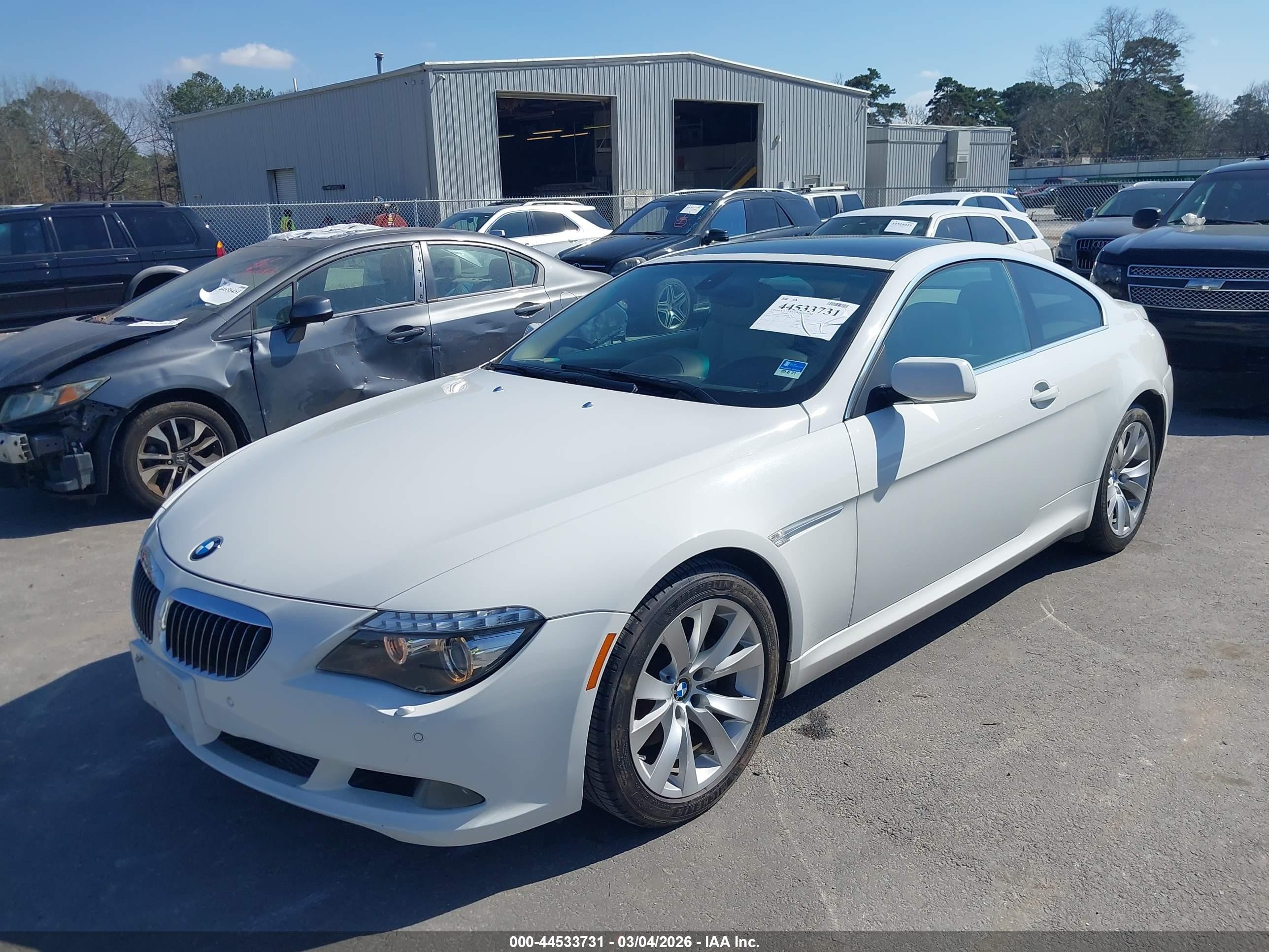 2008 Bmw 650i   White vin: WBAEA53528CV85145