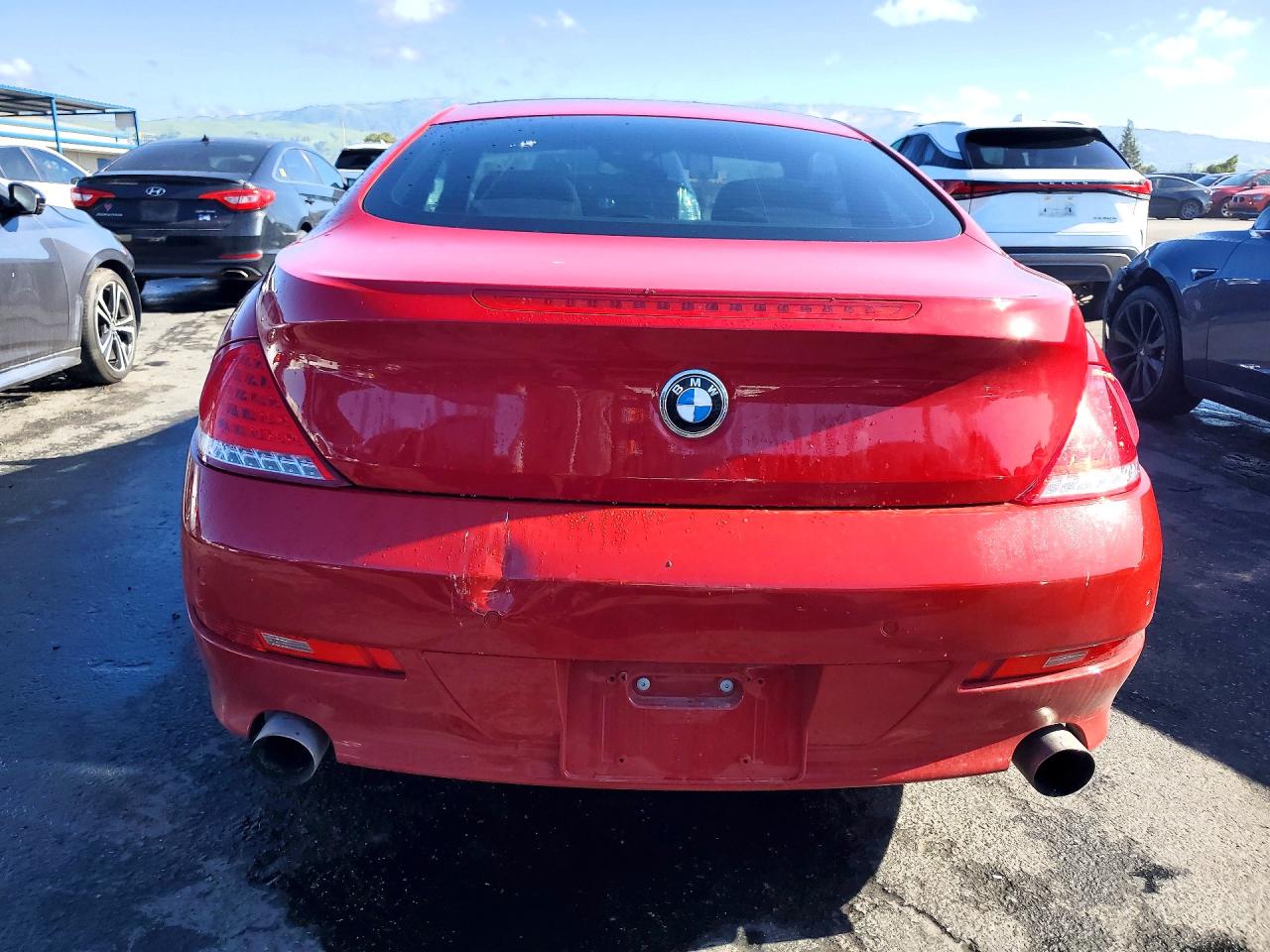 2009 Bmw 650 I Red vin: WBAEA53529CV92436