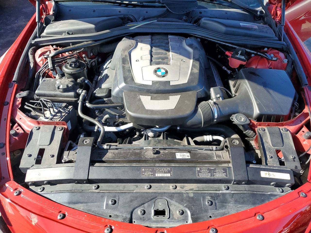 2009 Bmw 650 I Red vin: WBAEA53529CV92436