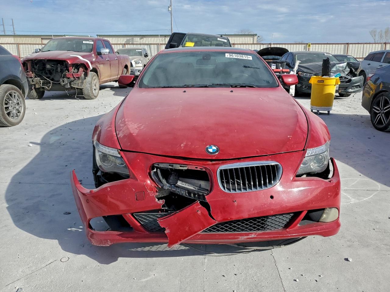 2009 Bmw 650 I Red vin: WBAEA53539CV92073