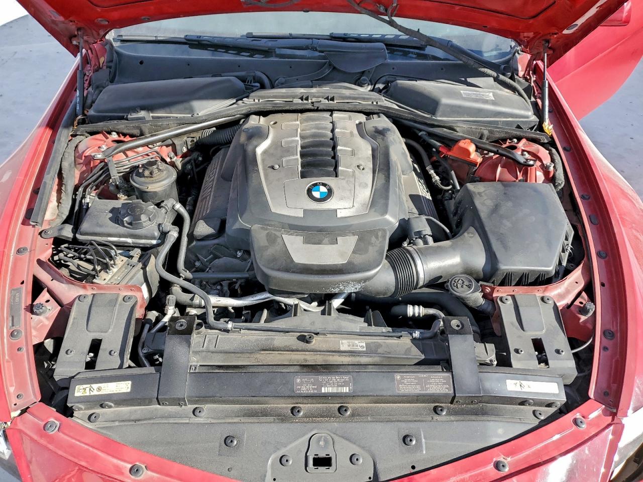 2009 Bmw 650 I Red vin: WBAEA53539CV92073