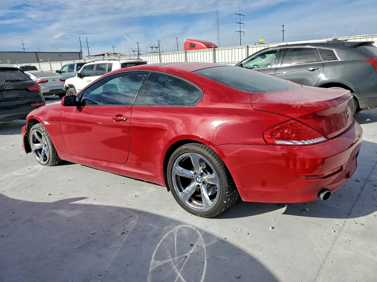 2009 Bmw 650 I Red vin: WBAEA53539CV92073