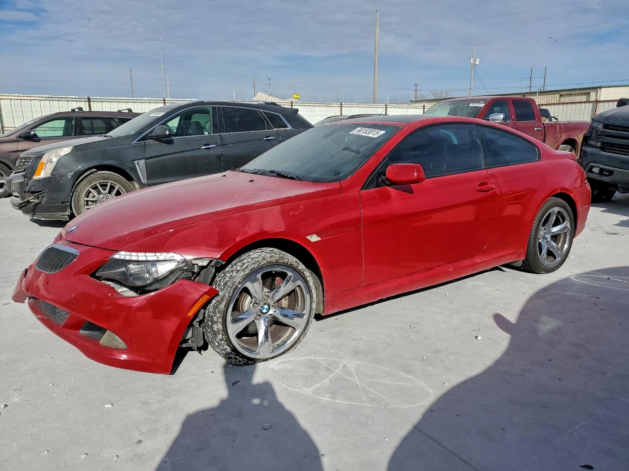 2009 Bmw 650 I Red vin: WBAEA53539CV92073