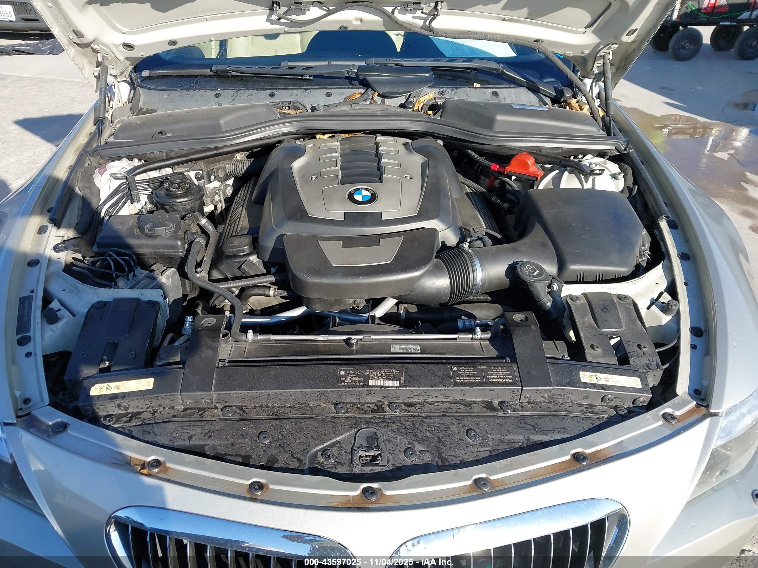 2009 Bmw 650i   Gold vin: WBAEA53549CV92518