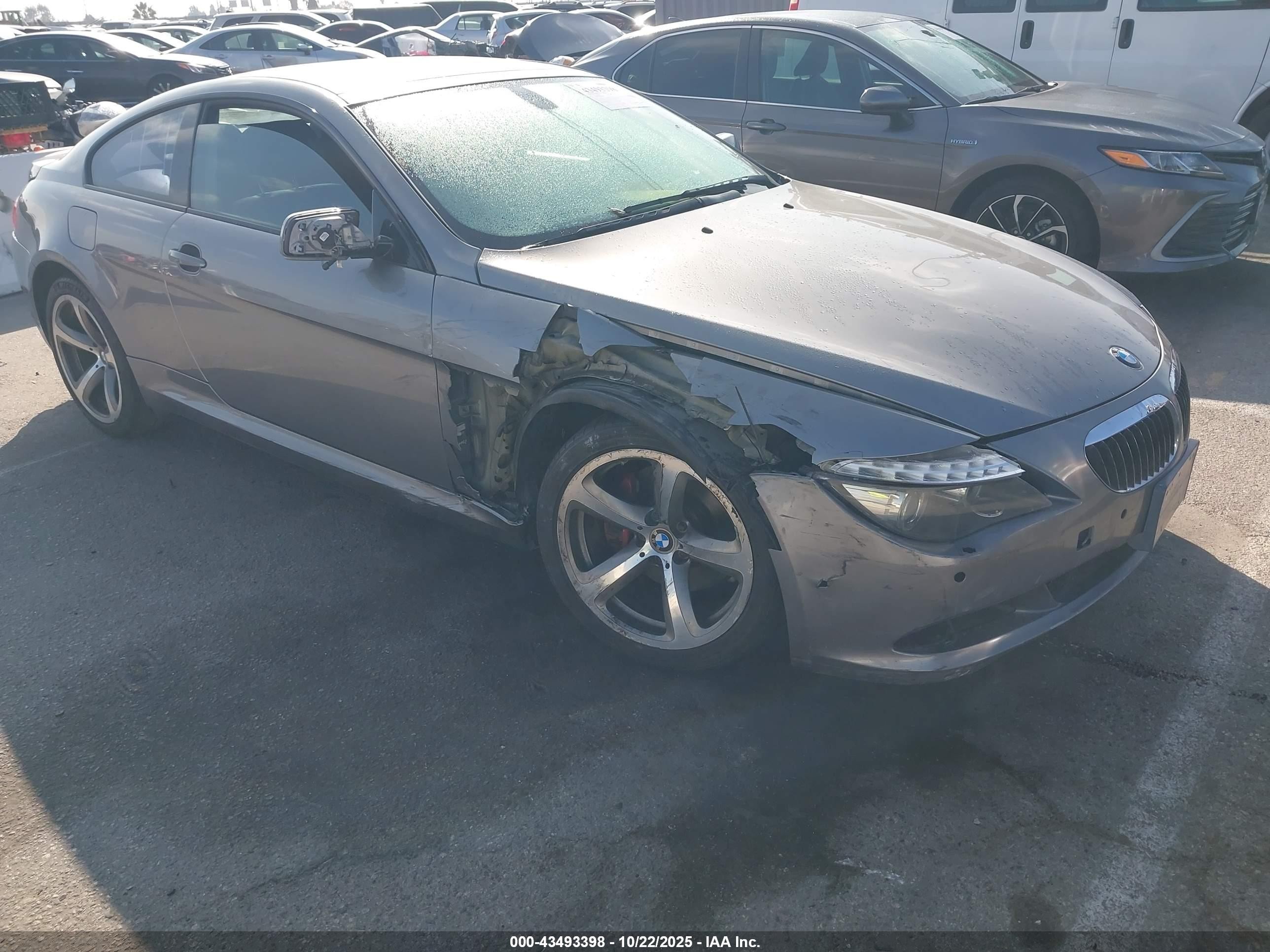 2008 Bmw 650i   Gray vin: WBAEA53558CV90078