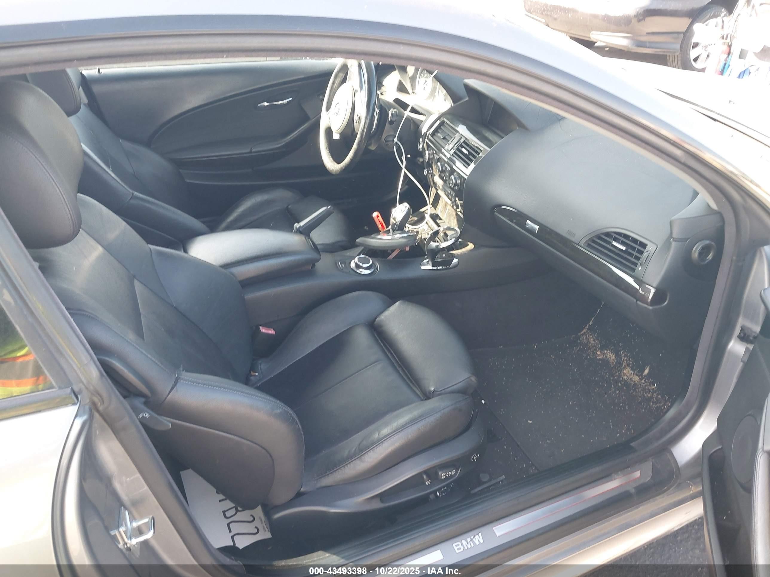 2008 Bmw 650i   Gray vin: WBAEA53558CV90078