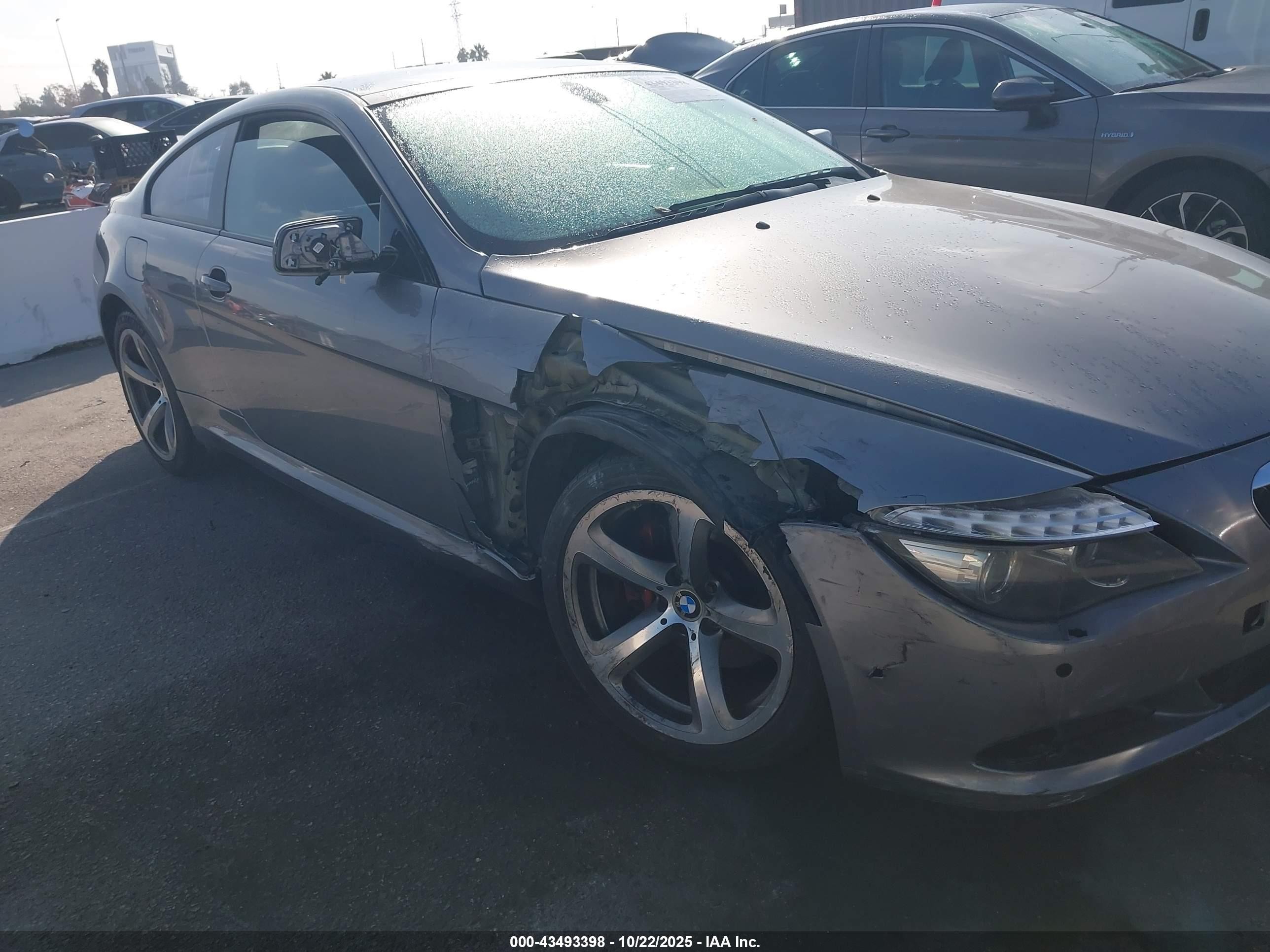 2008 Bmw 650i   Gray vin: WBAEA53558CV90078